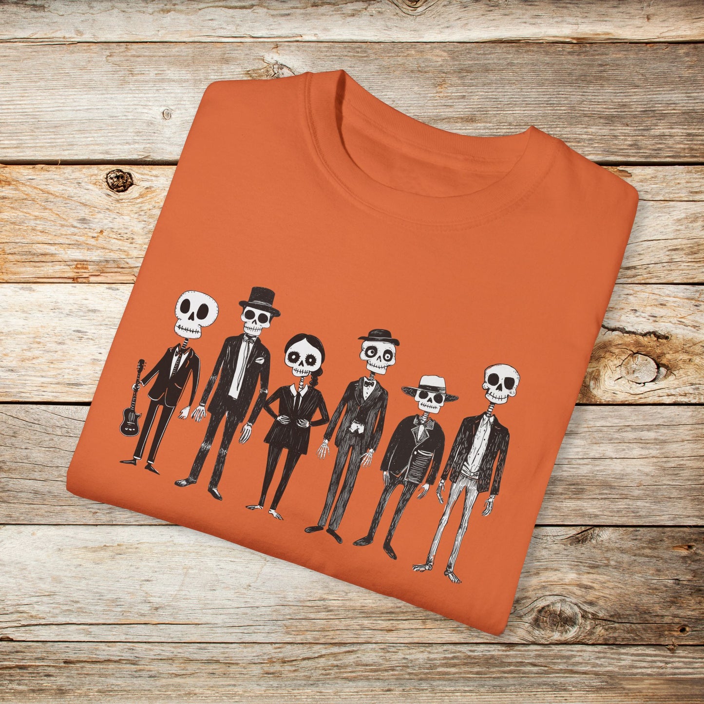 Spooky Skeleton Family TShirt - Comfort Colors Unisex Crew