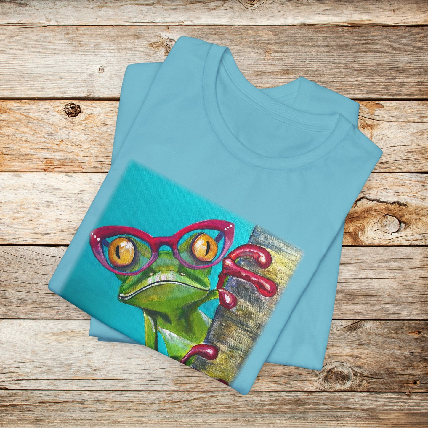 Frog Unisex TShirt - Read More Optical Frog from Mama Mosaic Artworks