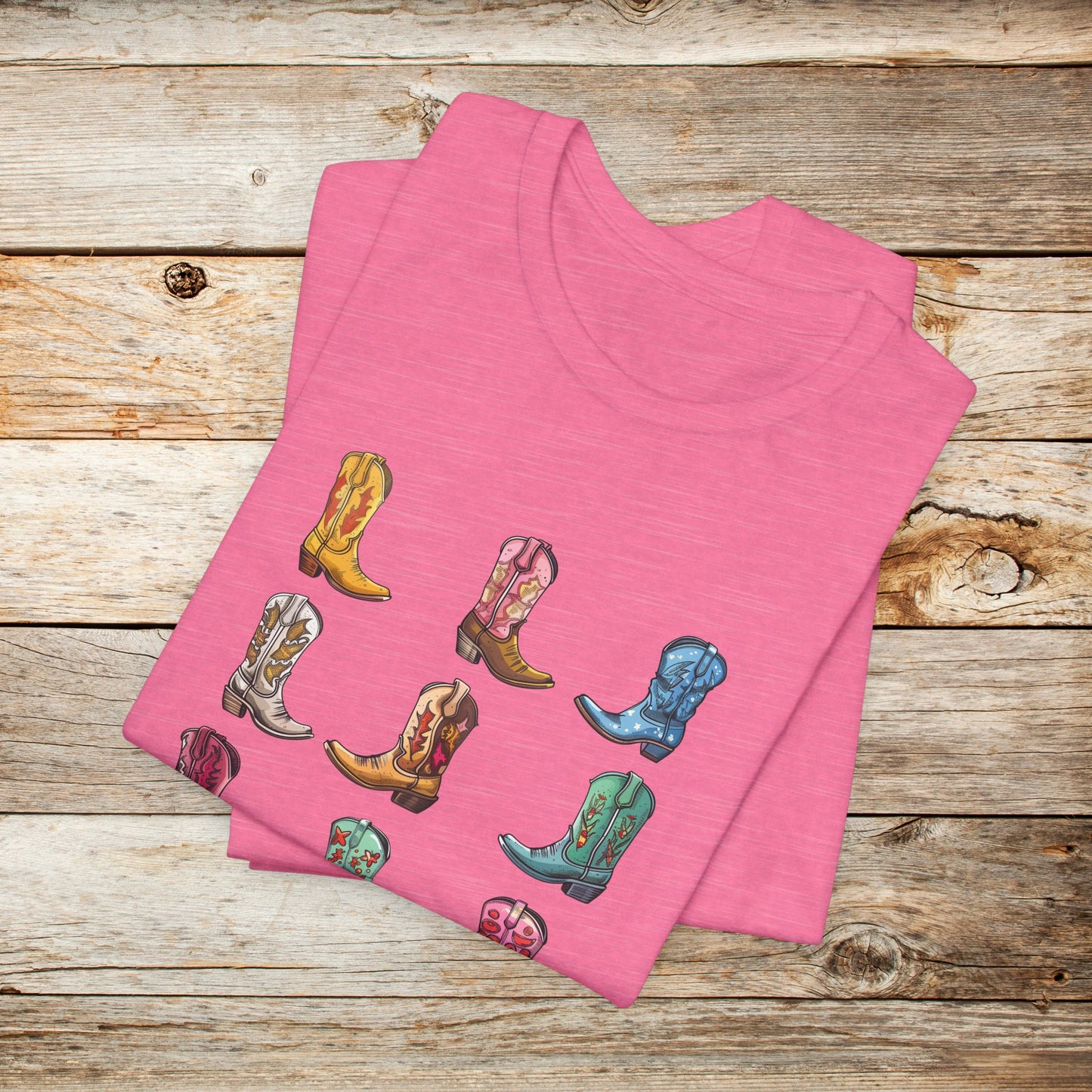 Cowgirl Boots TShirt - Buncha Boots Unisex Crew