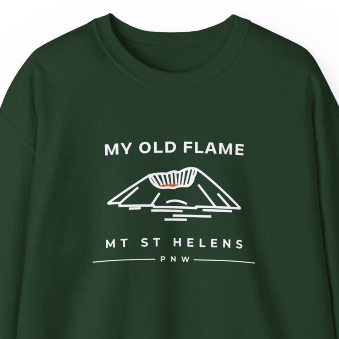 Sweatshirt - My Old Flame Mt St Helens Unisex Crewneck