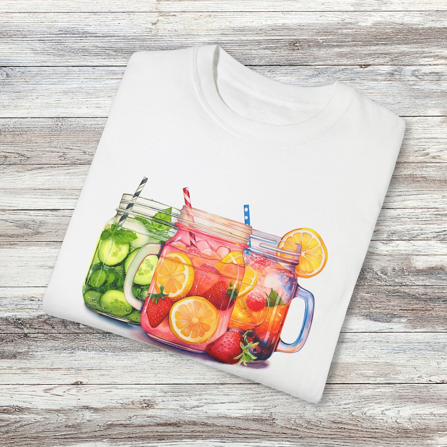 Mason Jar Summertime Drinks Comfort Colors Unisex TShirt