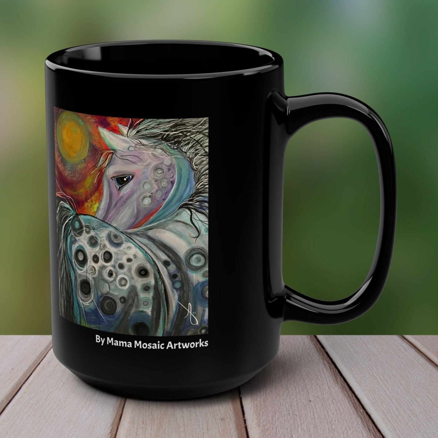 Venus Appaloosa from Mama Mosaic Artworks - 15 oz Black Glossy Ceramic Mug