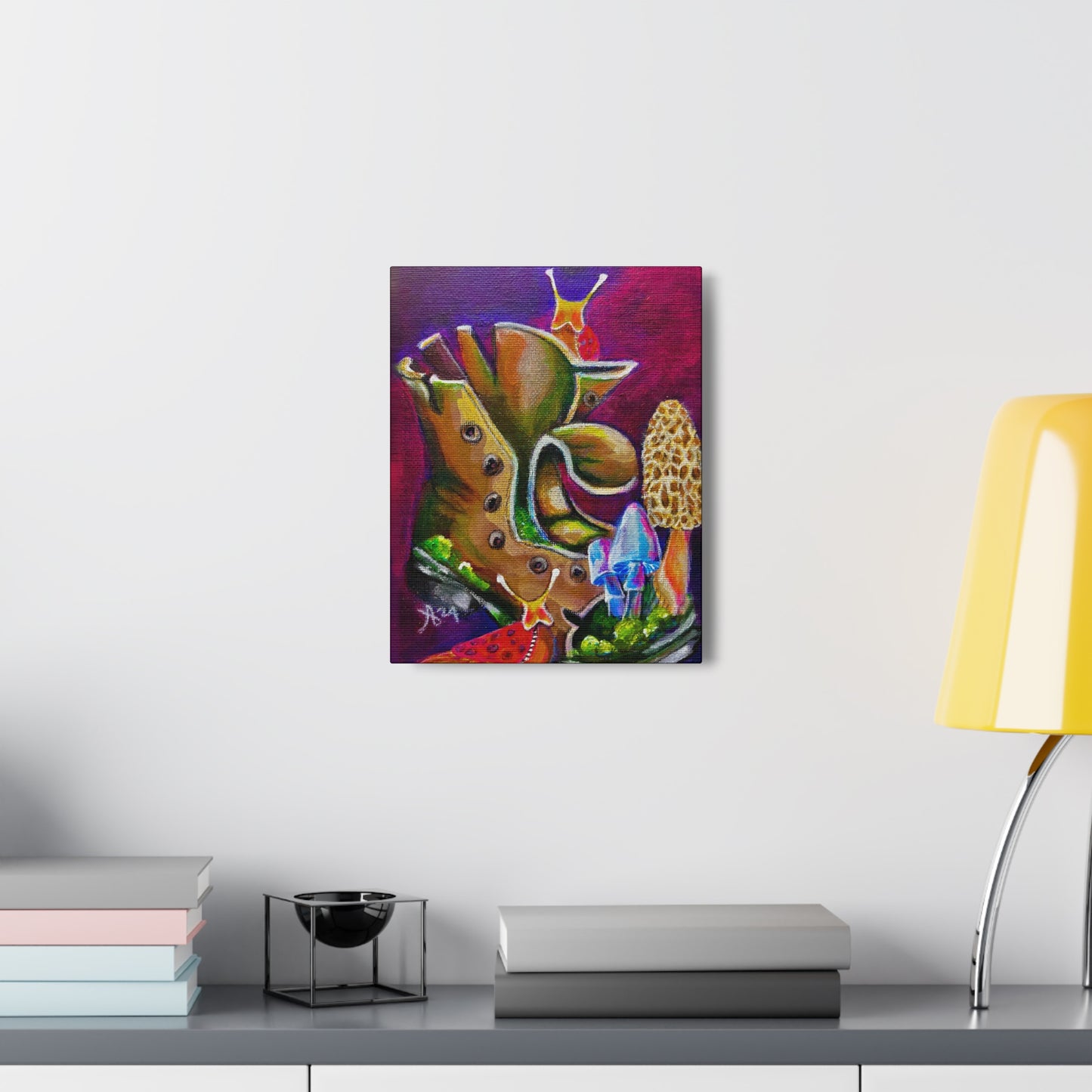 Fine Art Canvas - Psilly Pslugs from Mama Mosaic Artworks