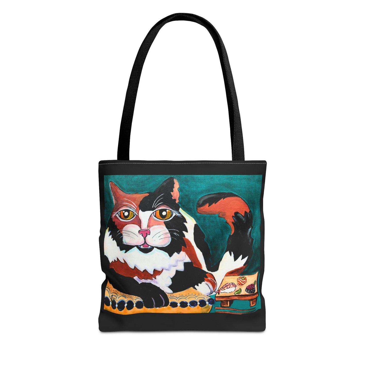 Calico Cat Tote Bag - Original Art, Sushi Cat, from Mama Mosaic Artworks - 3 Sizes