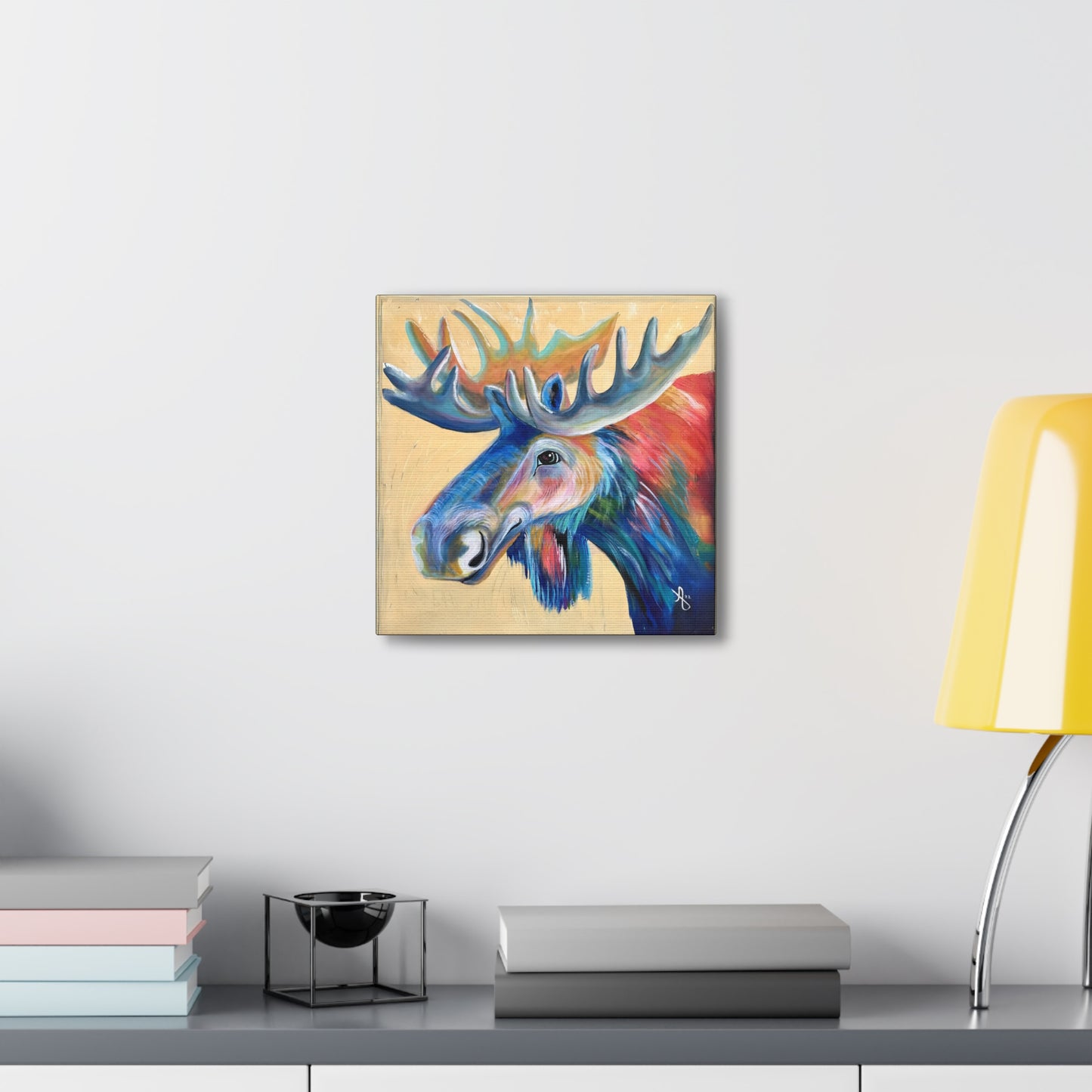 Fine Art Canvas - Water Moose from Mama Mosaic Artworks