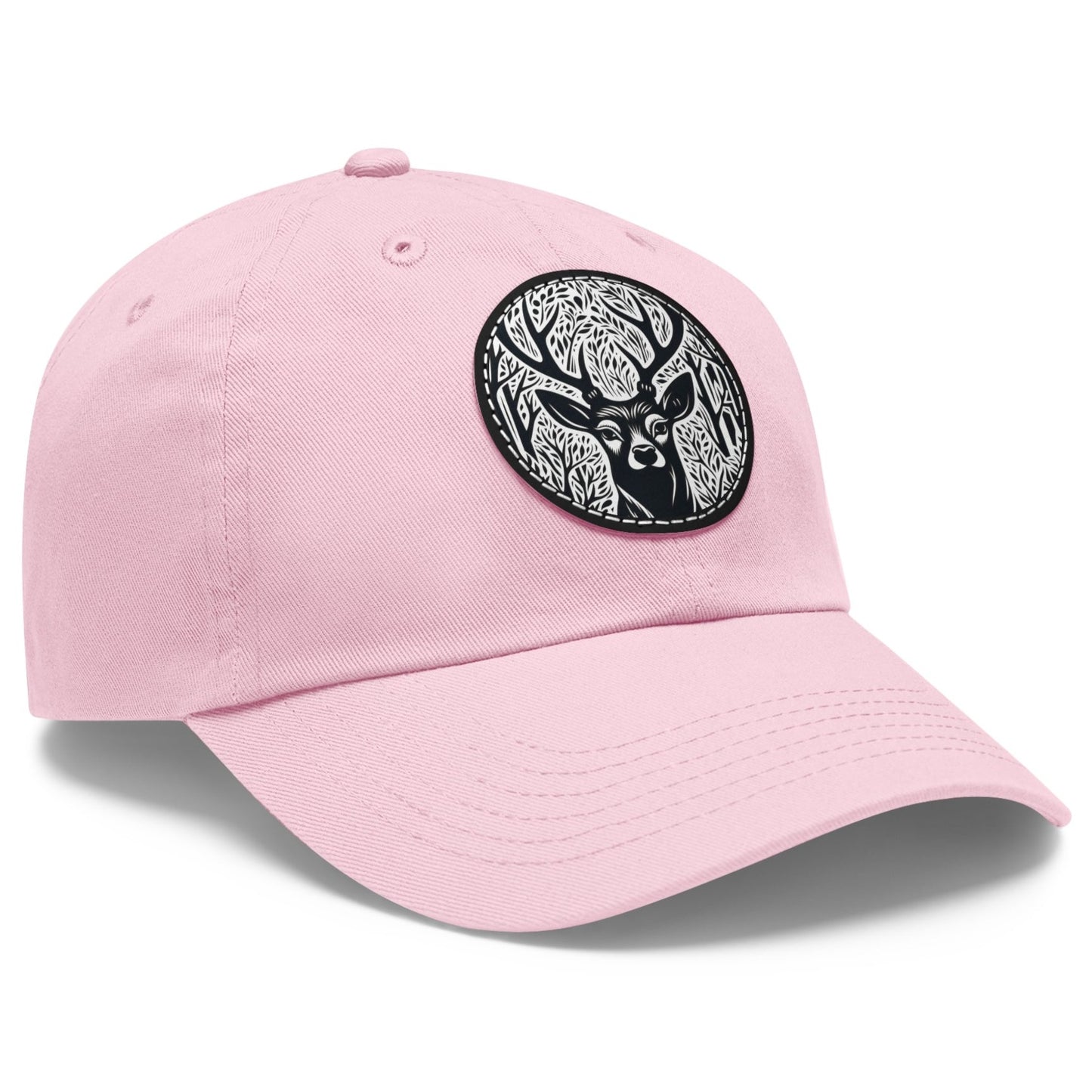 Deer Buck Lino Style Adjustable Dad Hat