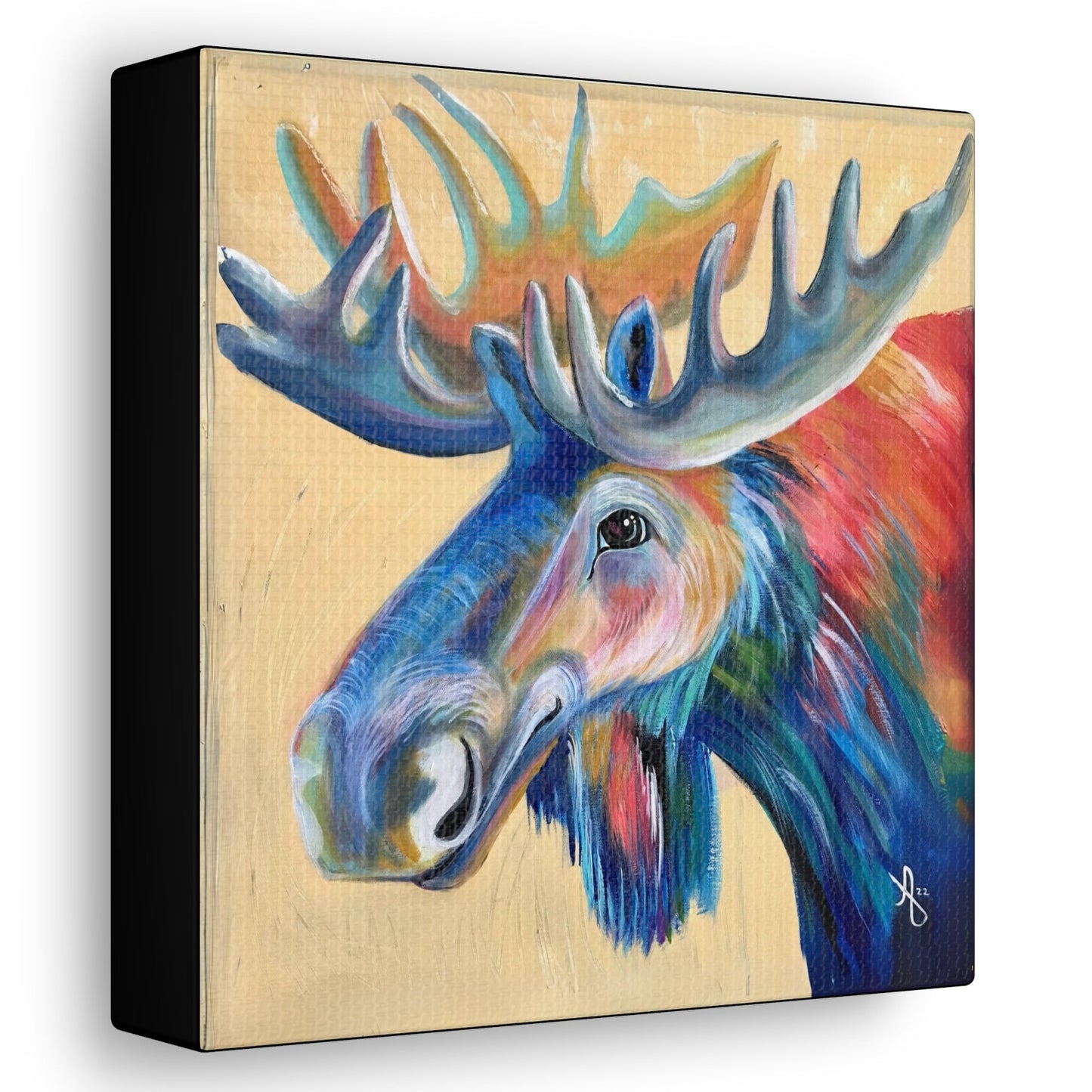 Fine Art Canvas - Water Moose from Mama Mosaic Artworks