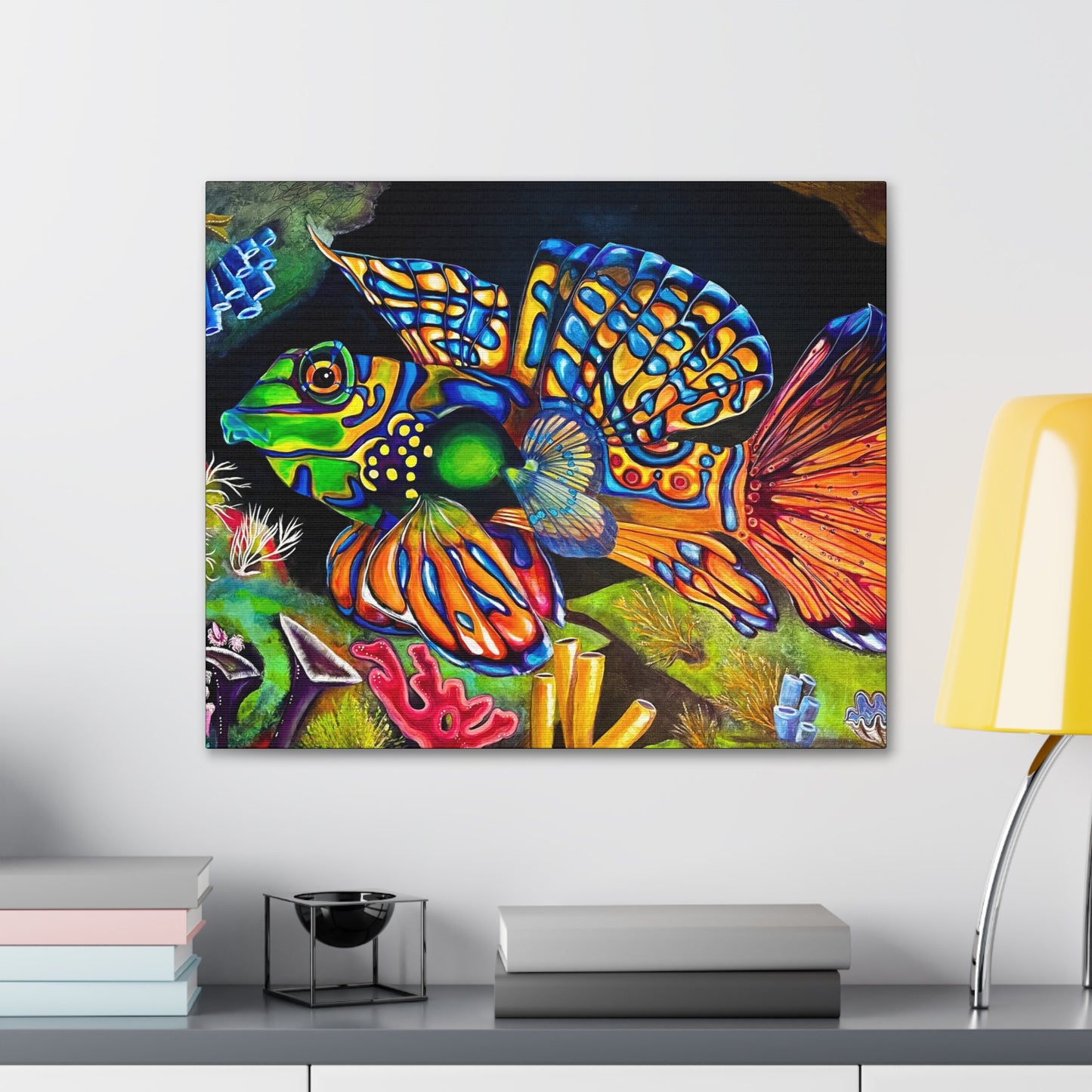 Fine Art Canvas - Portrait of Mandarin Goby from Mama Mosaic Artworks