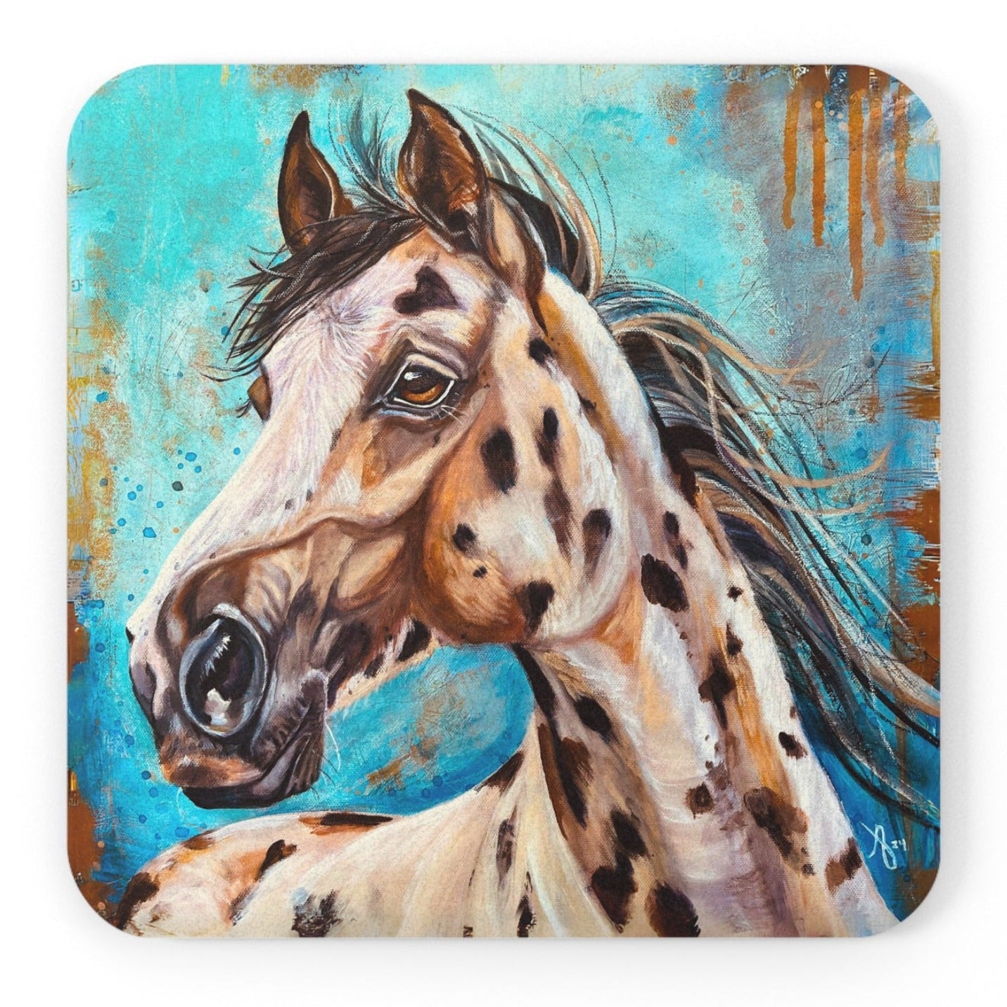 Gypsy the Appaloosa Coasters - from Mama Mosaic Artworks with Cork Back