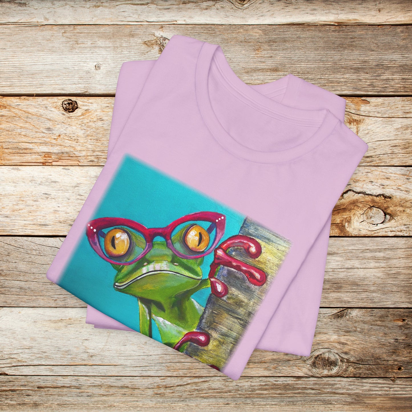 Frog Unisex TShirt - Read More Optical Frog from Mama Mosaic Artworks