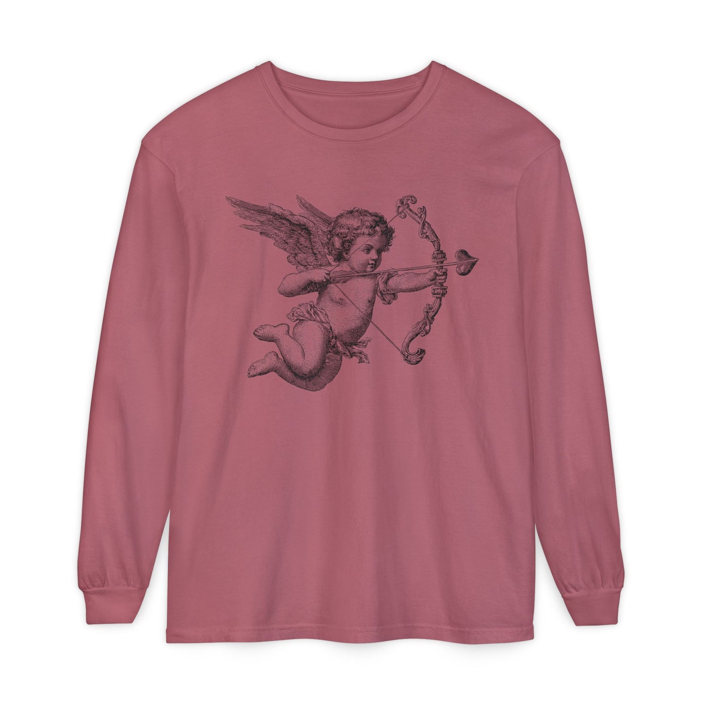 Cupid Cherub Valentine Long Sleeve Shirt CC 6014 | Vintage Baroque Aesthetic, Unisex Crew
