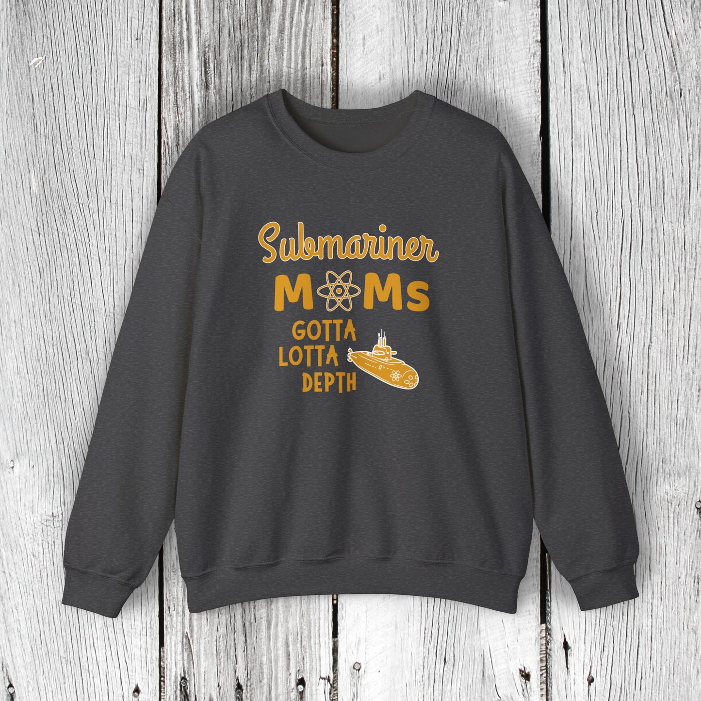 Submariner Moms Gotta Lotta Depth Unisex Crewneck Sweatshirt - Inclusive Sizes S to 5XL