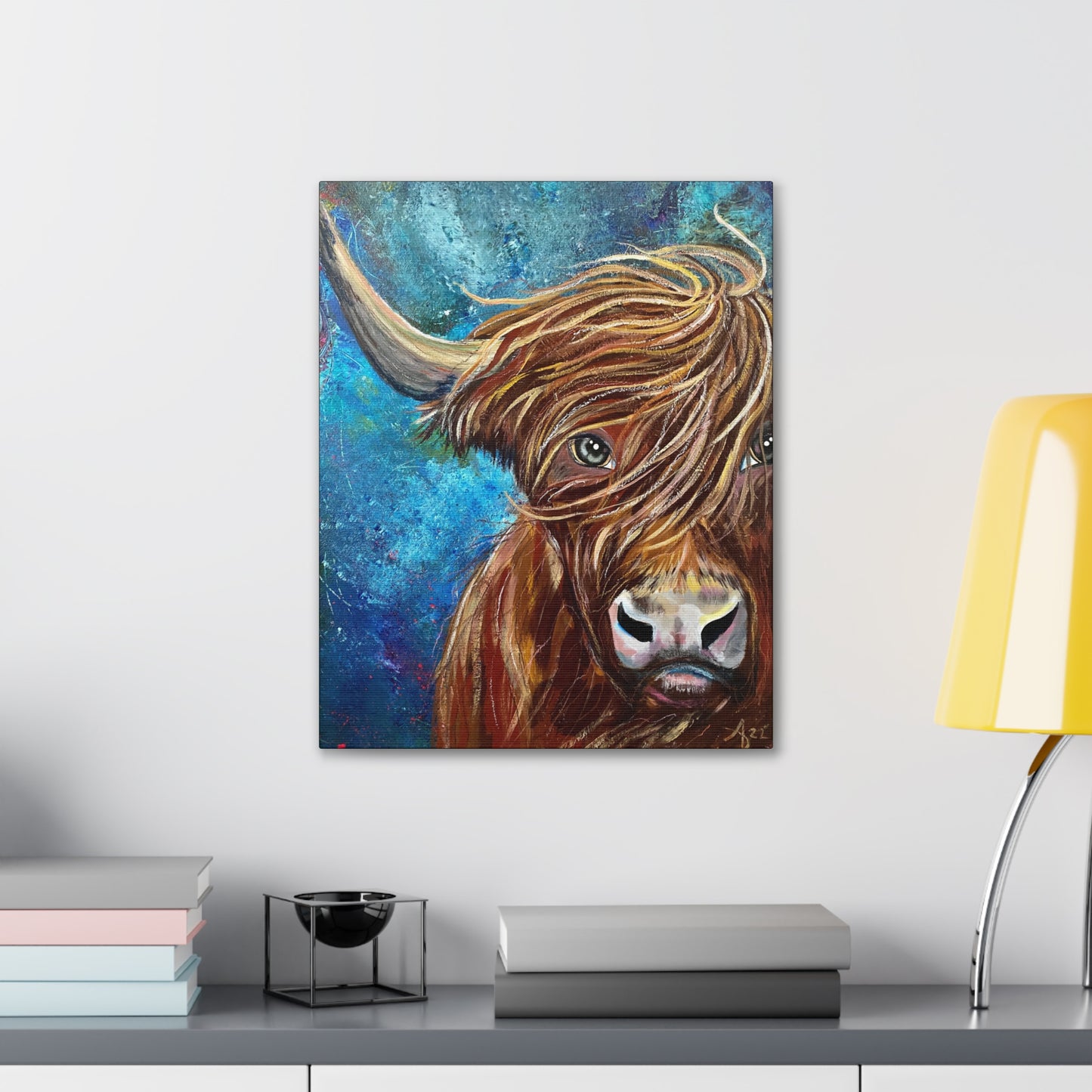 Fine Art Canvas - Highland Bull I Won't Back Down from Mama Mosaic Artworks