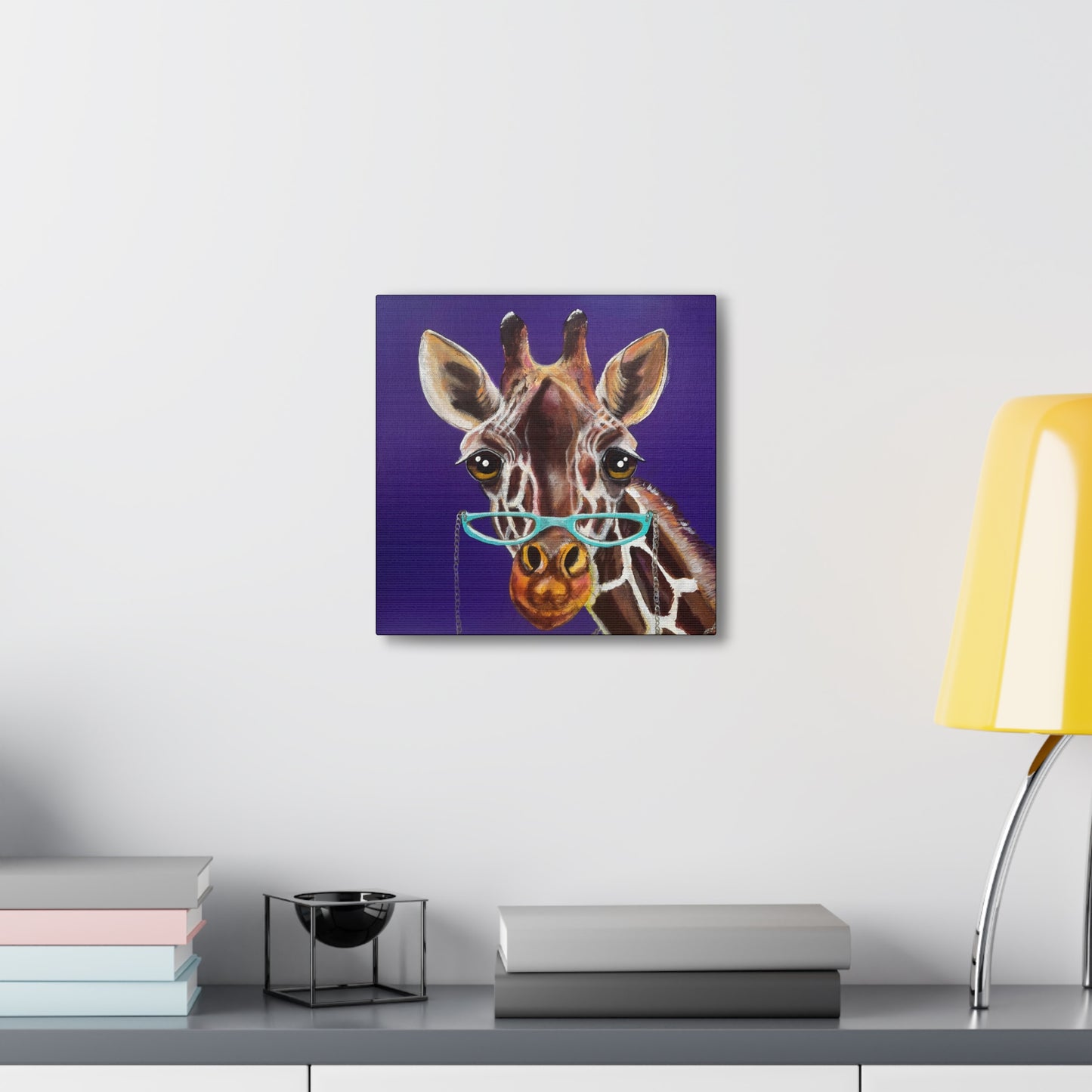 Fine Art Canvas - Read More Optical Giraffe from Mama Mosaic Artworks