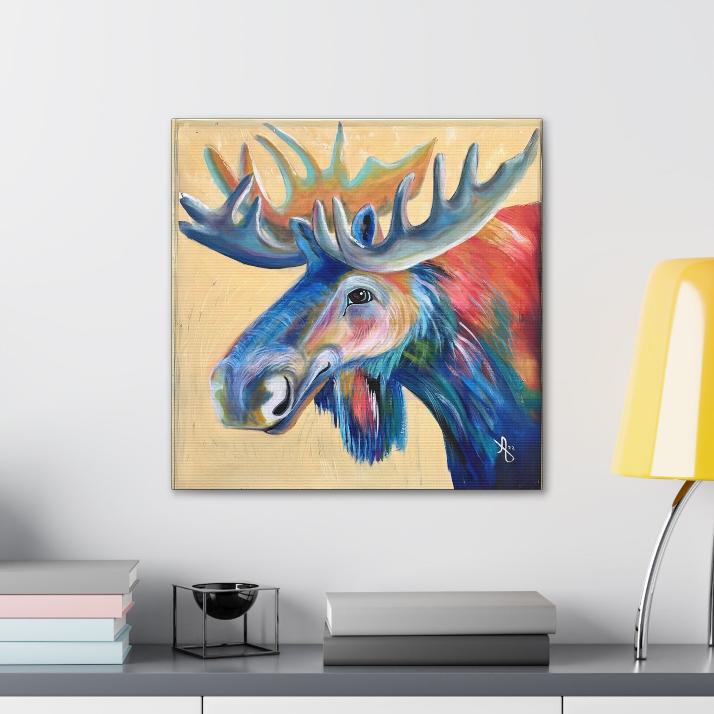 Fine Art Canvas - Water Moose from Mama Mosaic Artworks