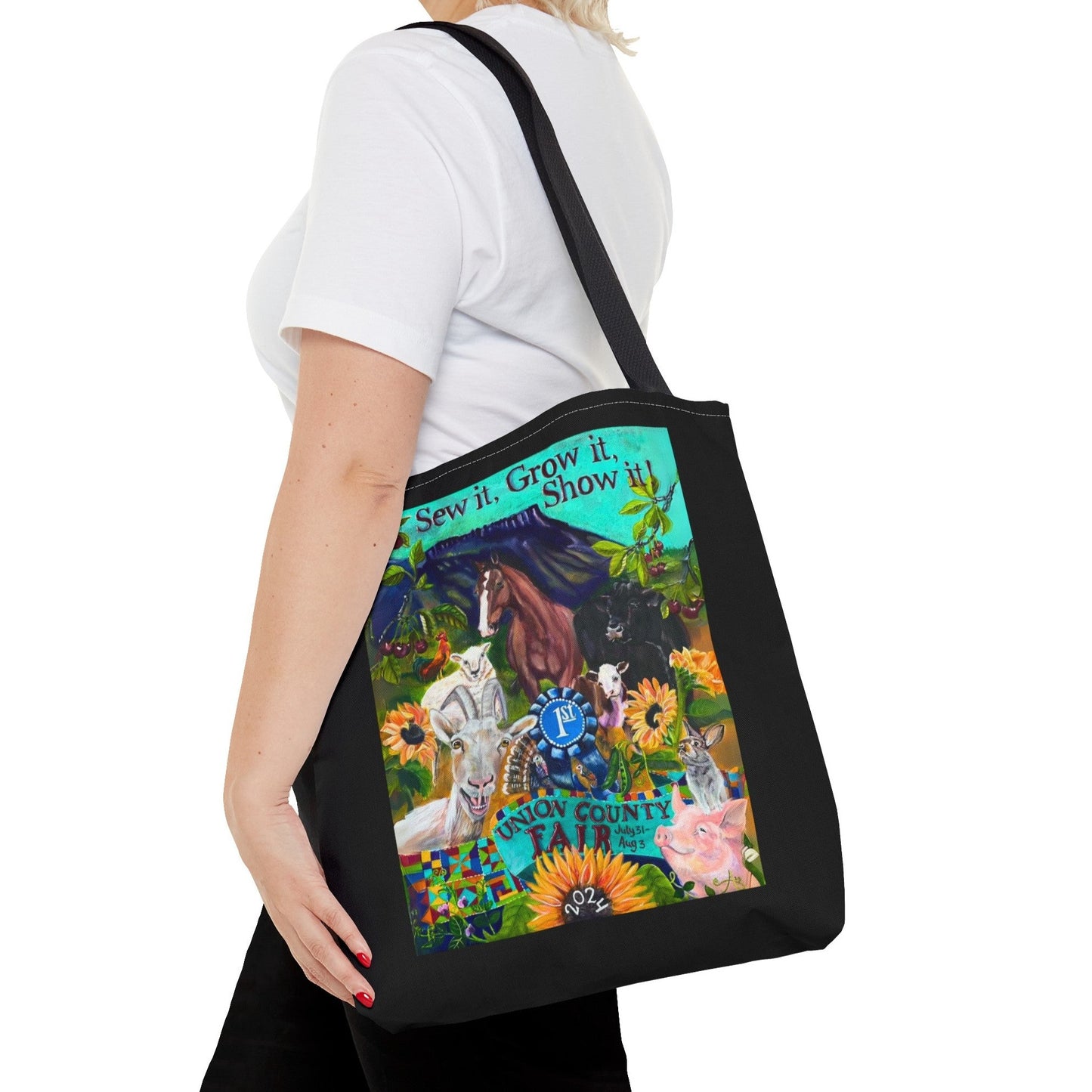 Official 2024 Union County Fair Tote Bag from Mama Mosaic Artworks - 3 Sizes