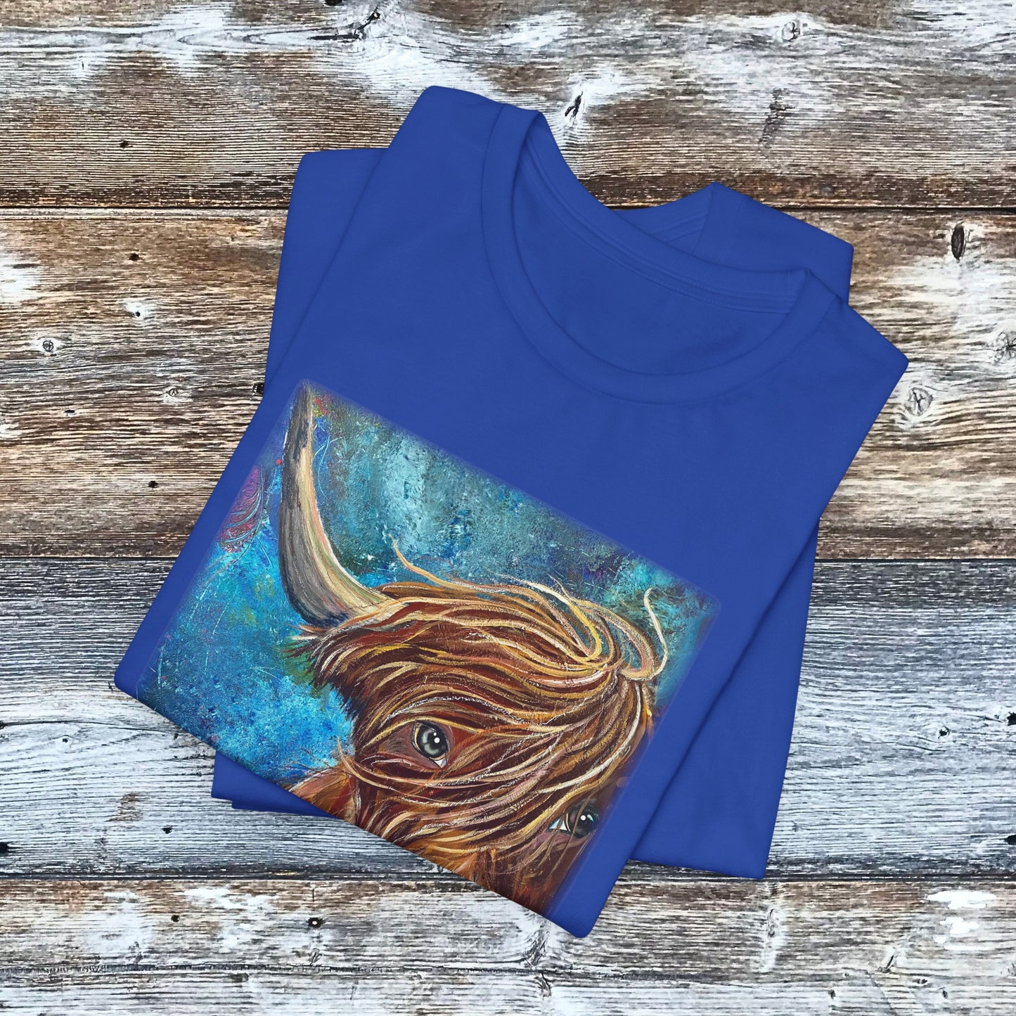 Highland Cow Unisex TShirt - Highland Bull I Won't Back Down from Mama Mosaic Artworks