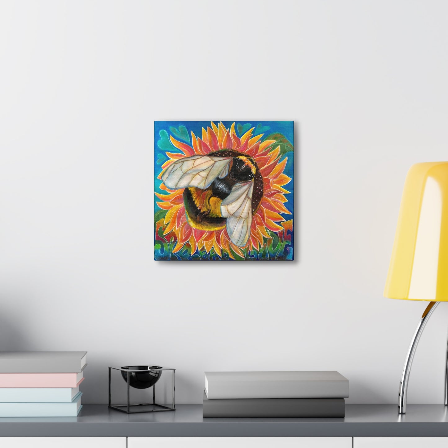 Fine Art Canvas - Bees Spread Love from Mama Mosaic Artworks