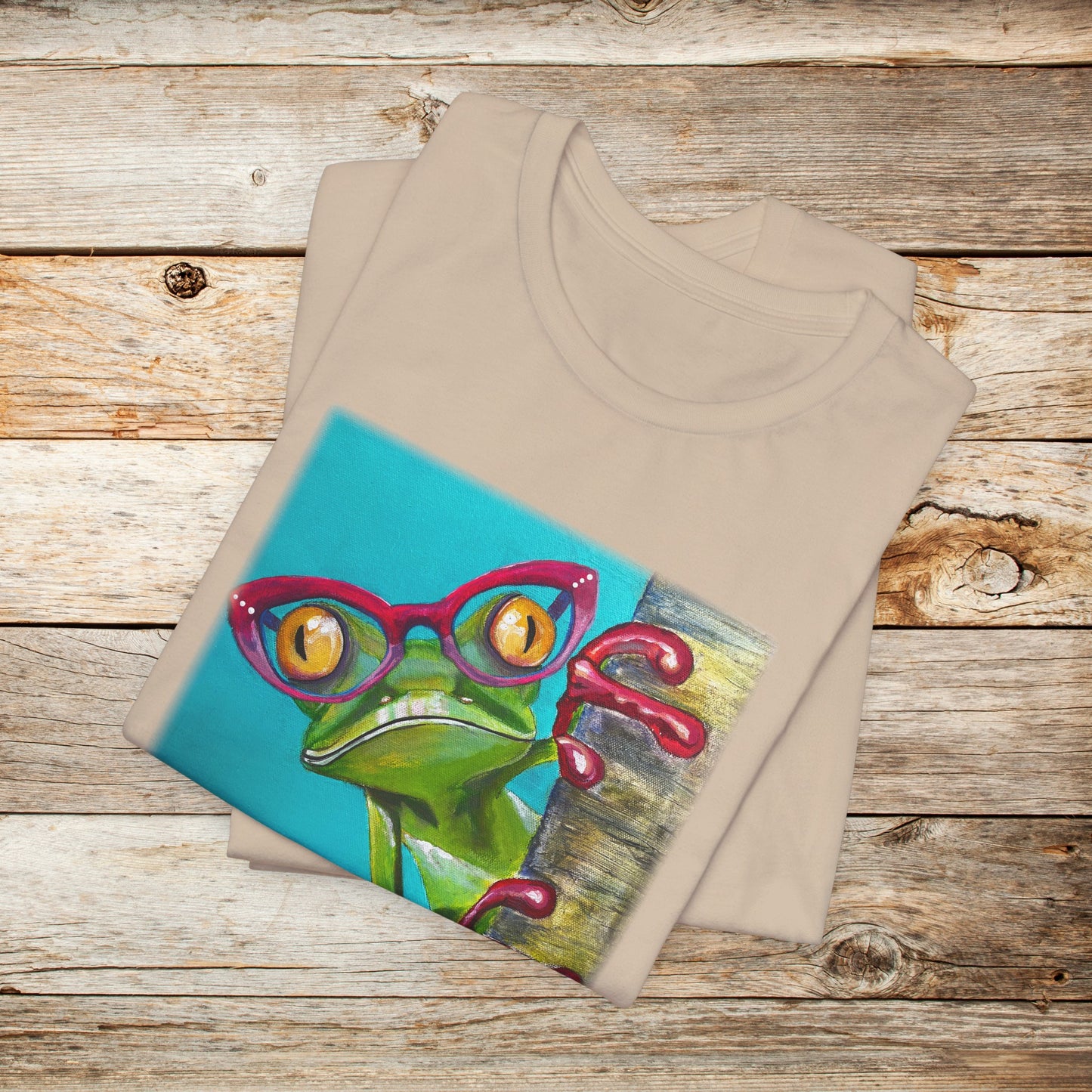 Frog Unisex TShirt - Read More Optical Frog from Mama Mosaic Artworks