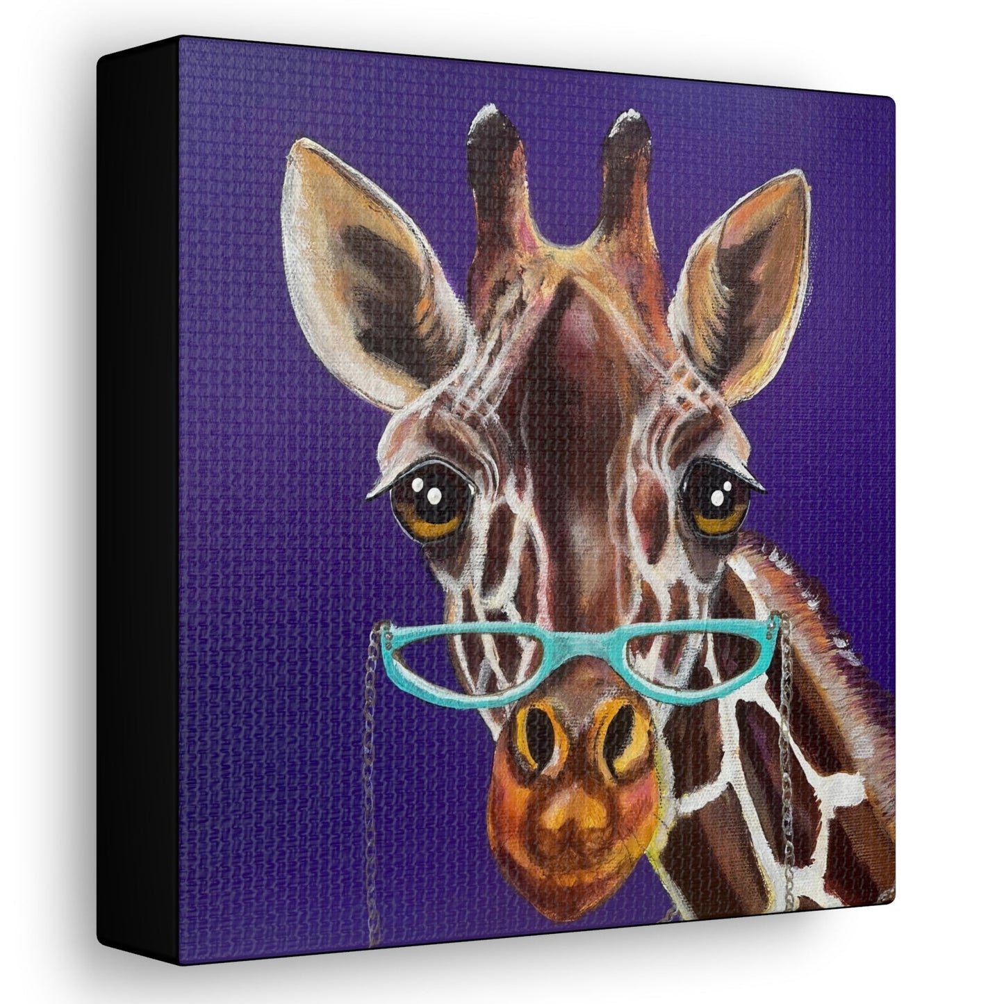 Fine Art Canvas - Read More Optical Giraffe from Mama Mosaic Artworks