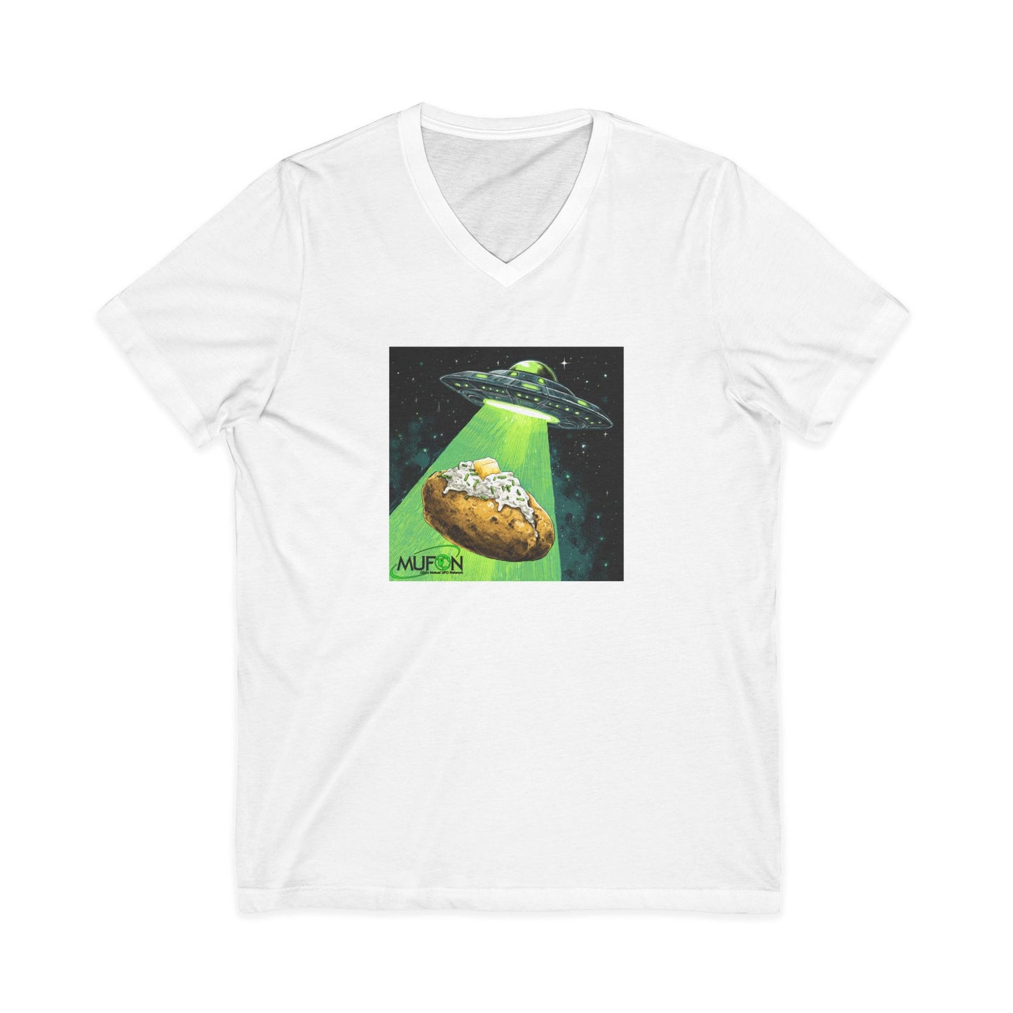 MUFON Idaho Baked Potato UFO, V-Neck Tee
