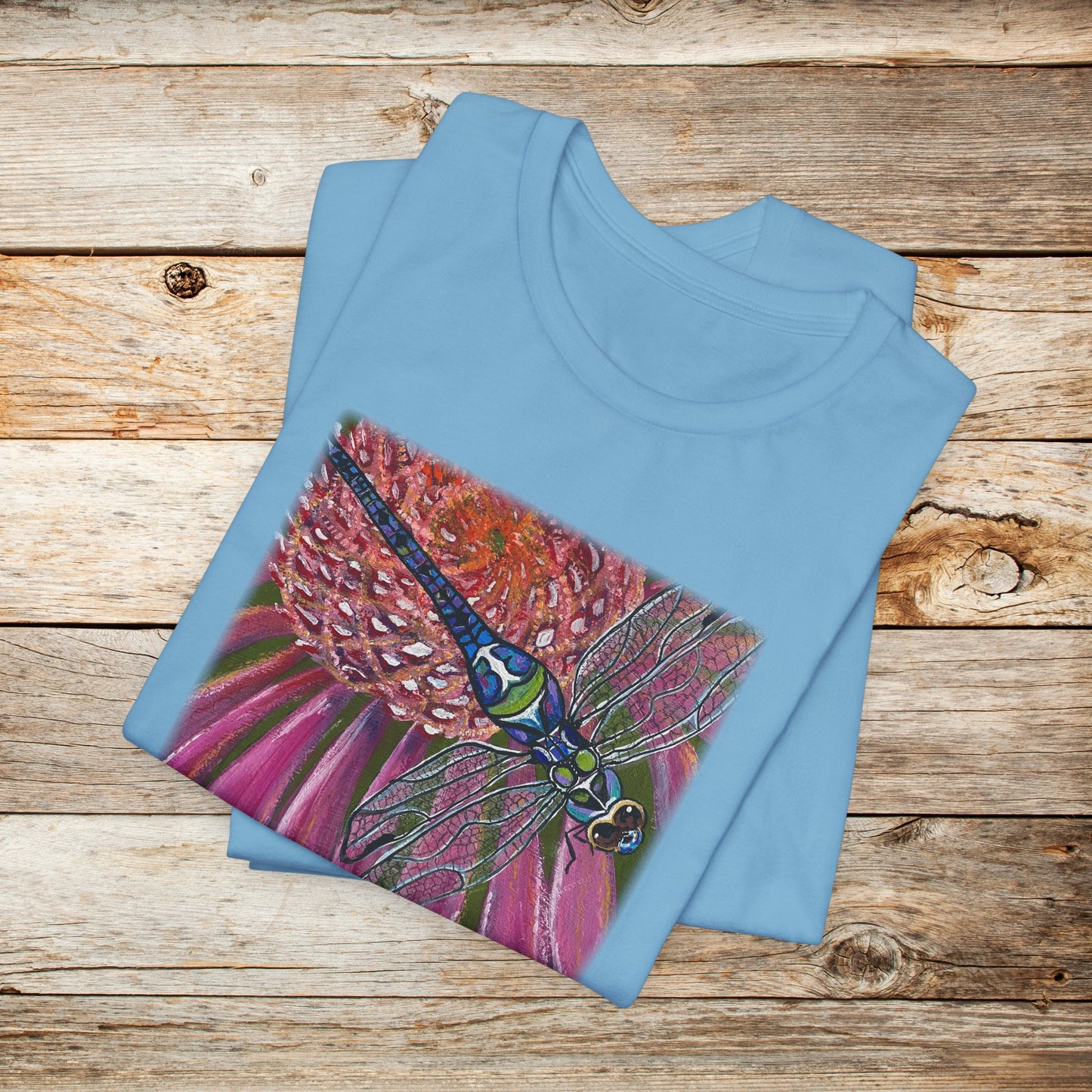 Dragonfly Unisex TShirt - Garden Jewel from Mama Mosaic Artworks