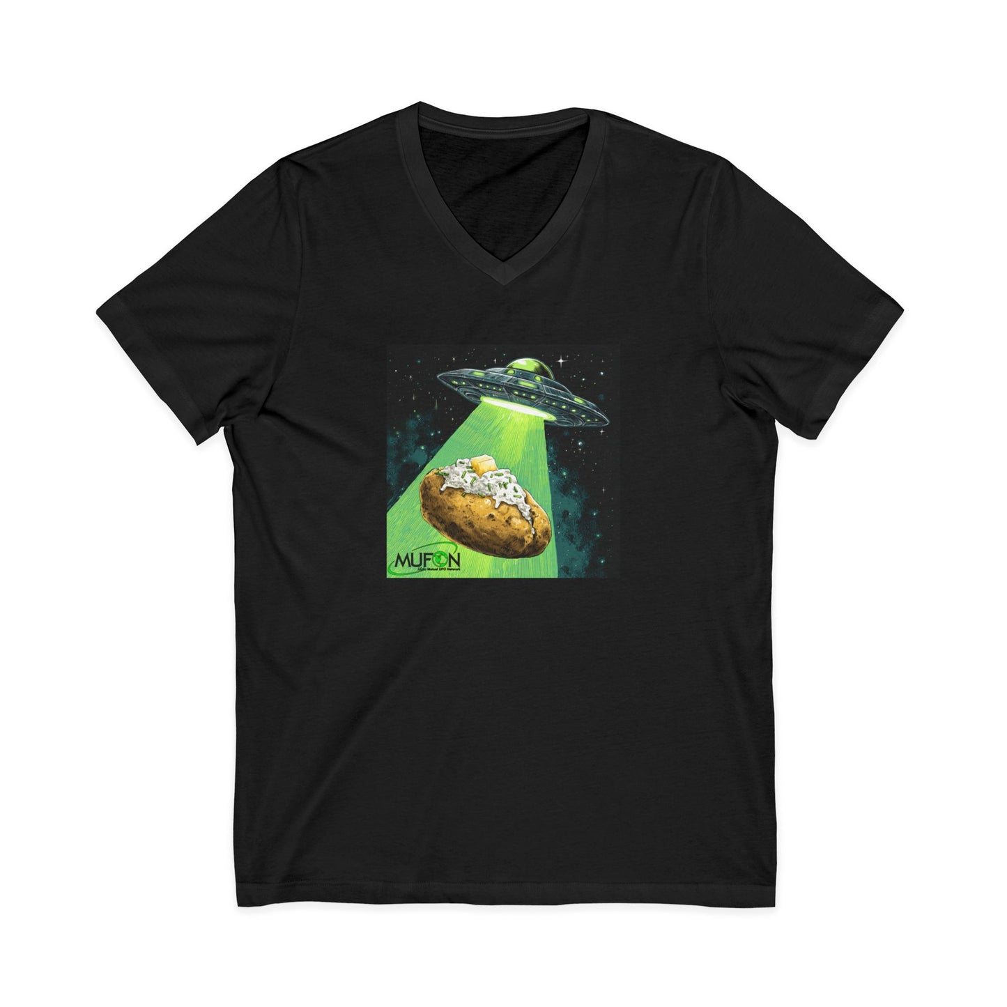 MUFON Idaho Baked Potato UFO, V-Neck Tee