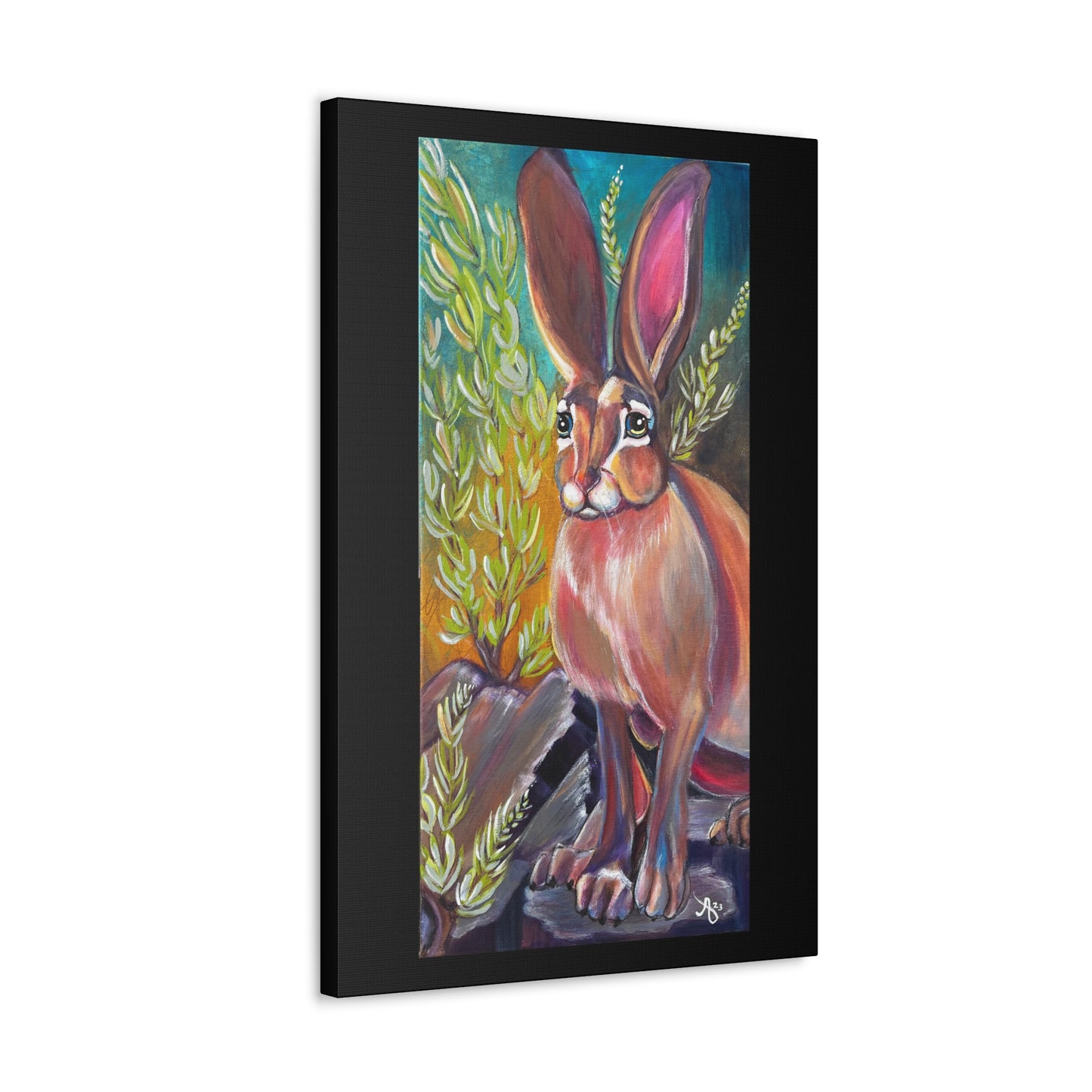 Fine Art Canvas - Desert Hare from Mama Mosaic Artworks