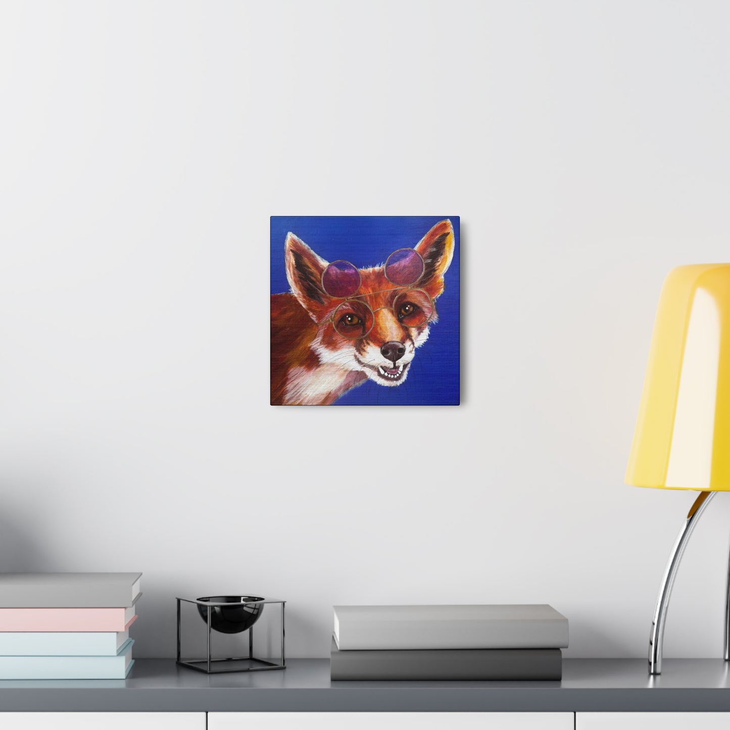 Fine Art Canvas - Read More Optical Fox from Mama Mosaic Artworks