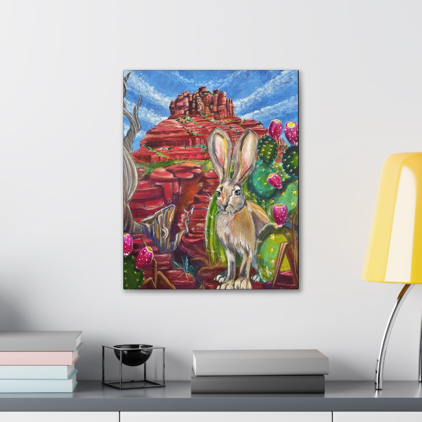 Fine Art Canvas - Hare at Bell Rock from Mama Mosaic Artworks