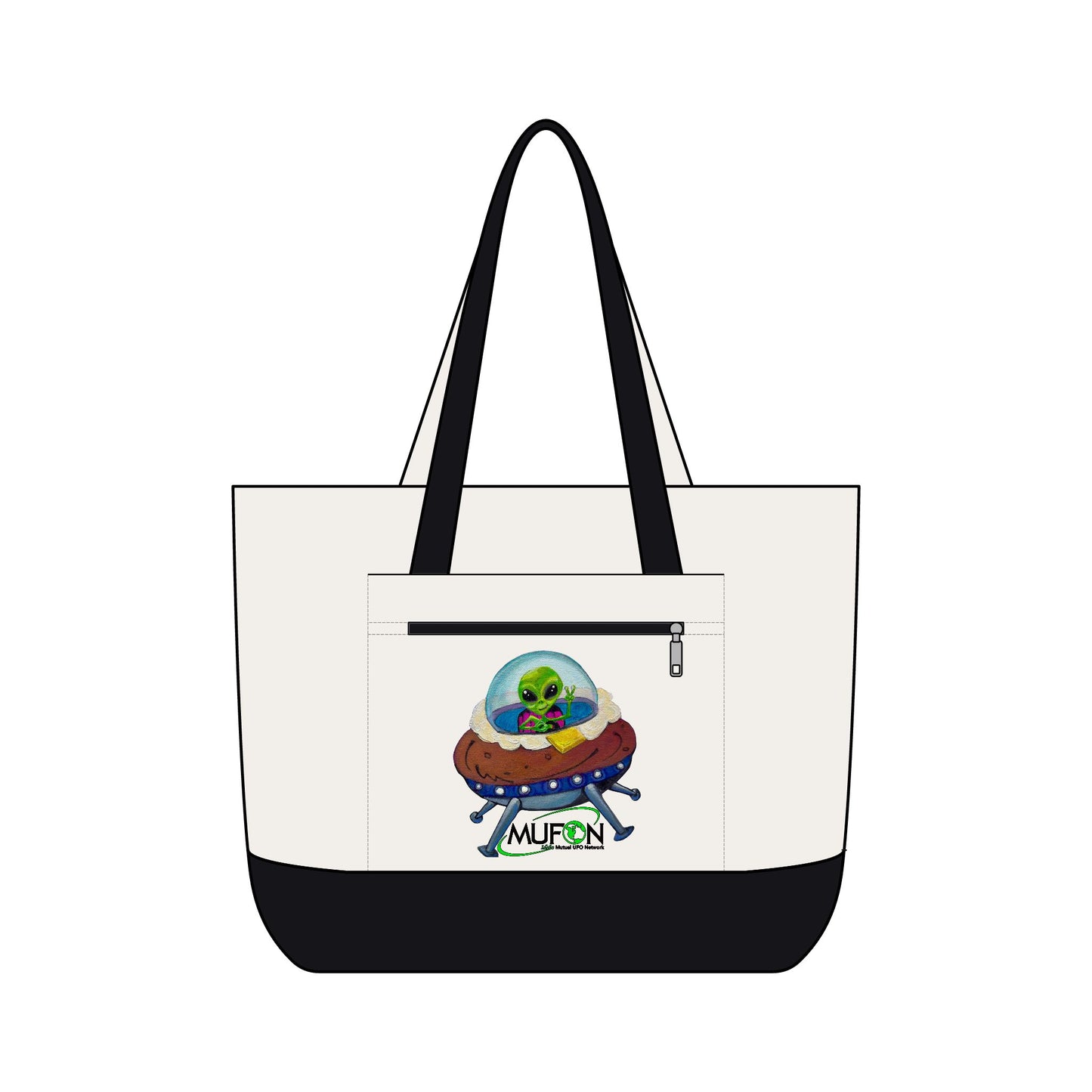 MUFON Idaho Spudly Zippered Canvas Tote