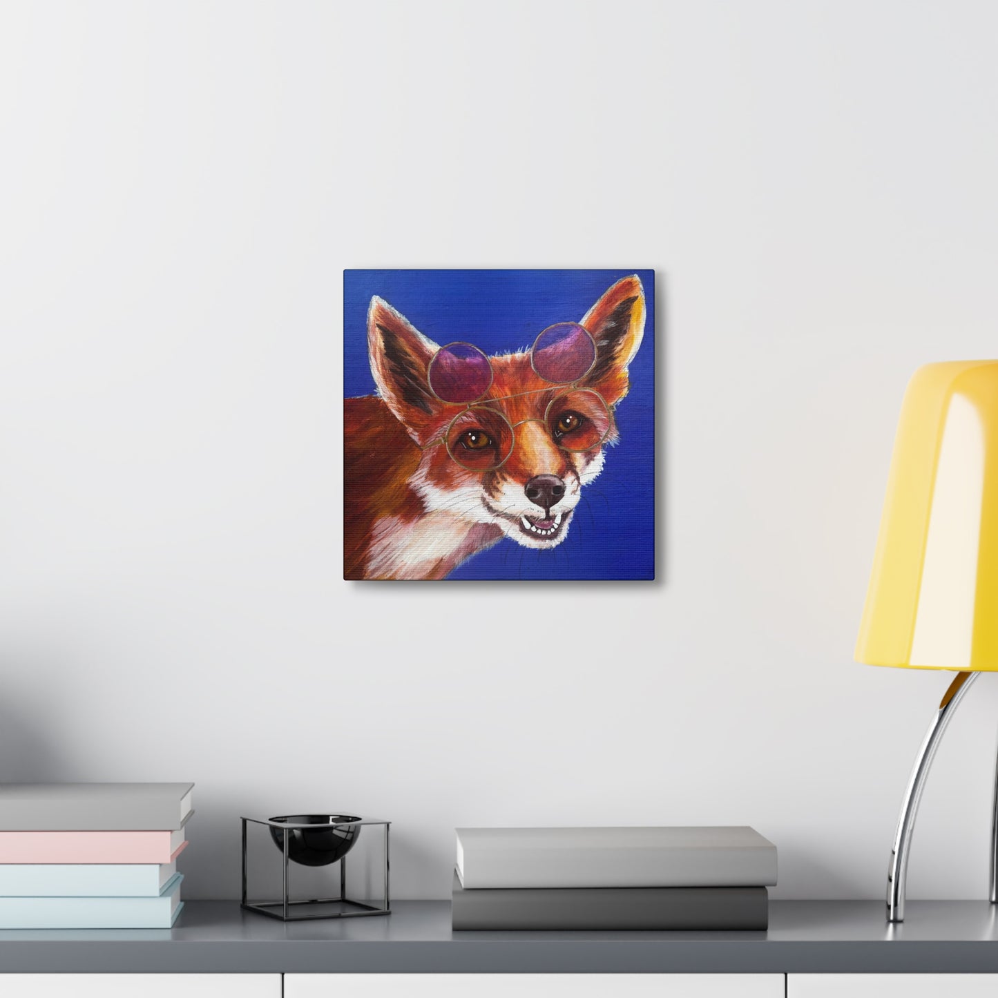 Fine Art Canvas - Read More Optical Fox from Mama Mosaic Artworks