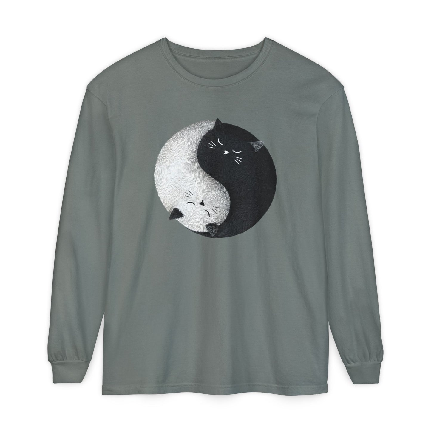 CC 6014 Yin and Yang Shirt: Black and White Cats DONT PUBLISH