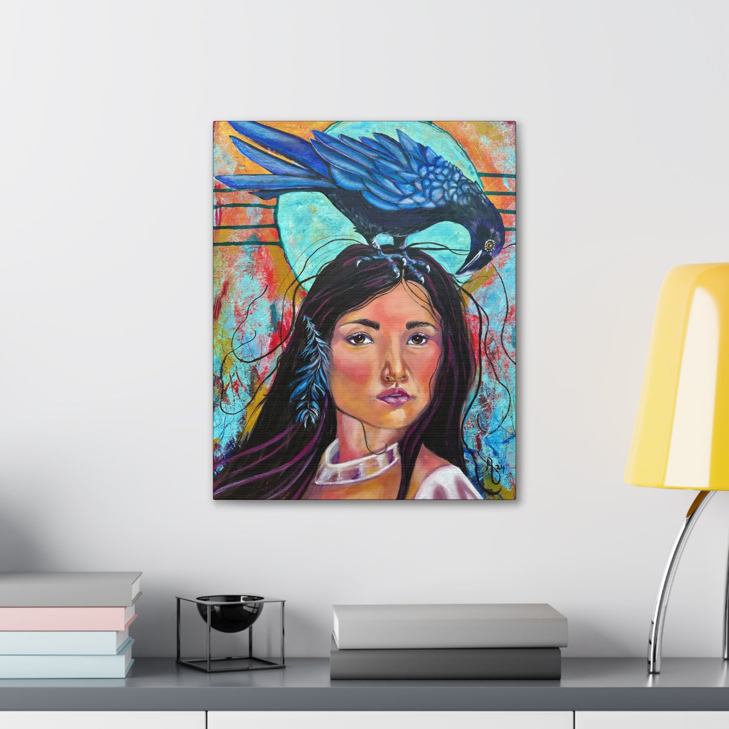 Fine Art Canvas - Raven's Love for Eagle's Daughter from Mama Mosaic Artworks