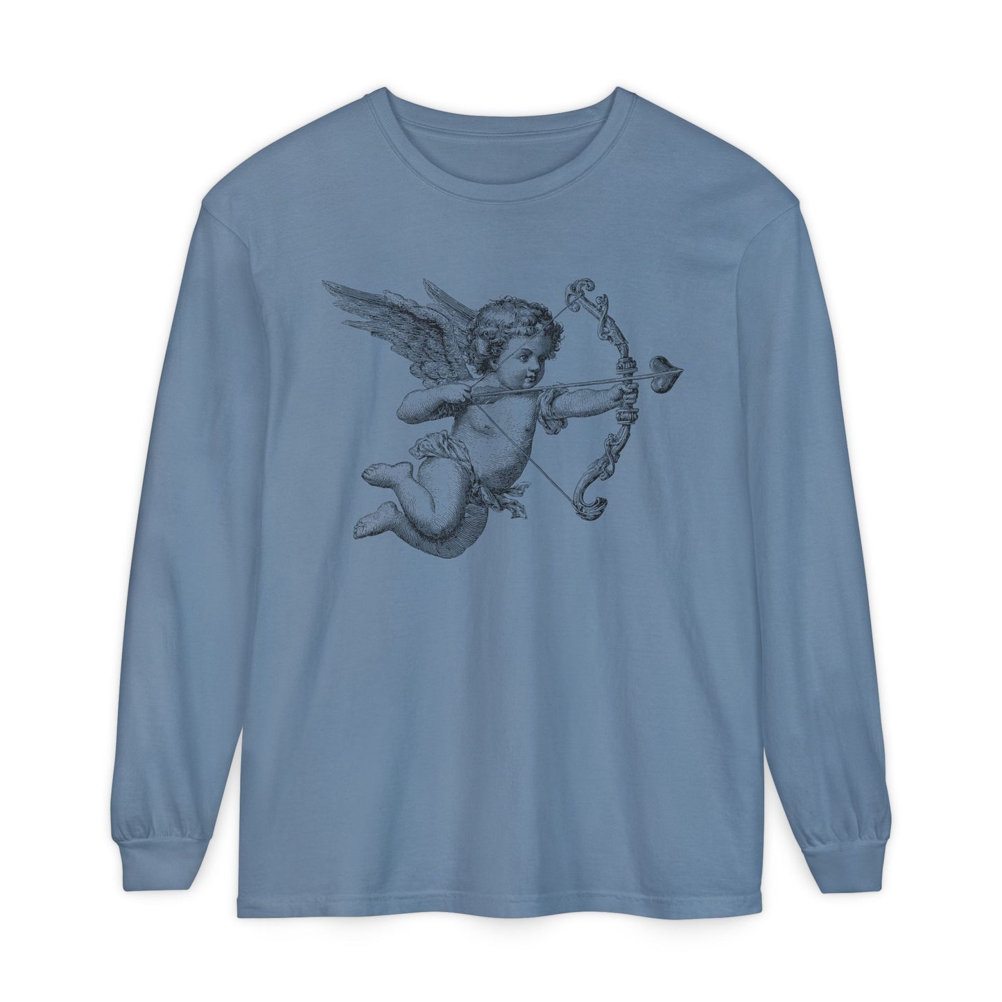 Cupid Cherub Valentine Long Sleeve Shirt CC 6014 | Vintage Baroque Aesthetic, Unisex Crew