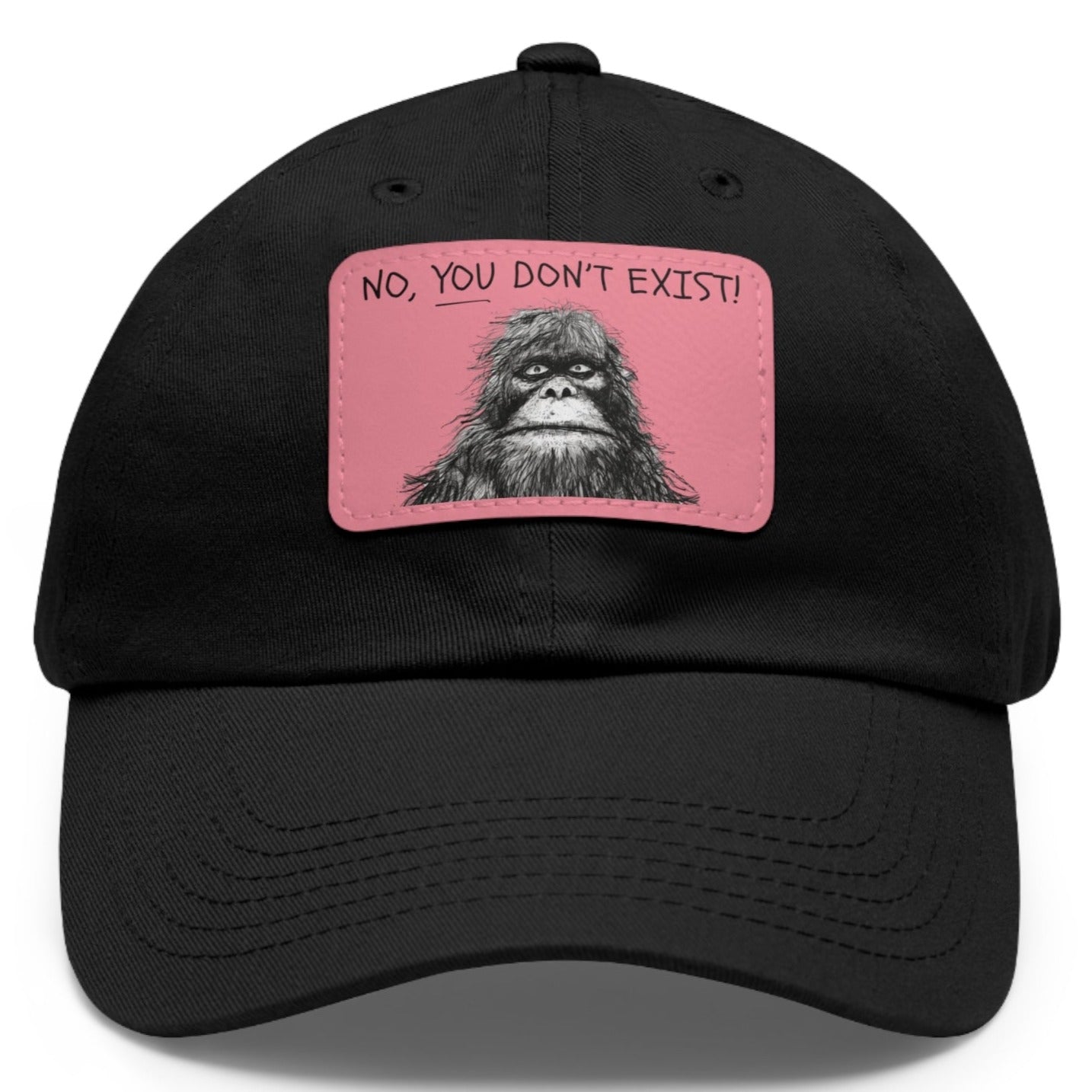 No YOU Don't Exist Funny Sasquatch Adjustable Dad Hat