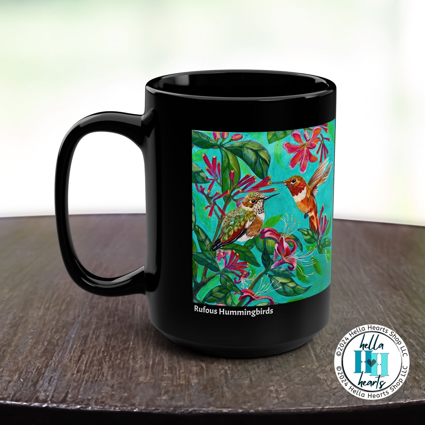 Hummingbirds Mug - Original Art, Rufous Hummingbirds from Mama Mosaic Artworks