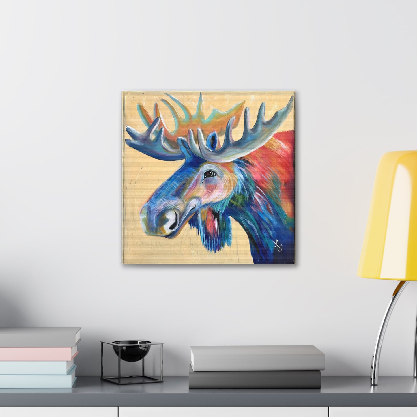 Fine Art Canvas - Water Moose from Mama Mosaic Artworks