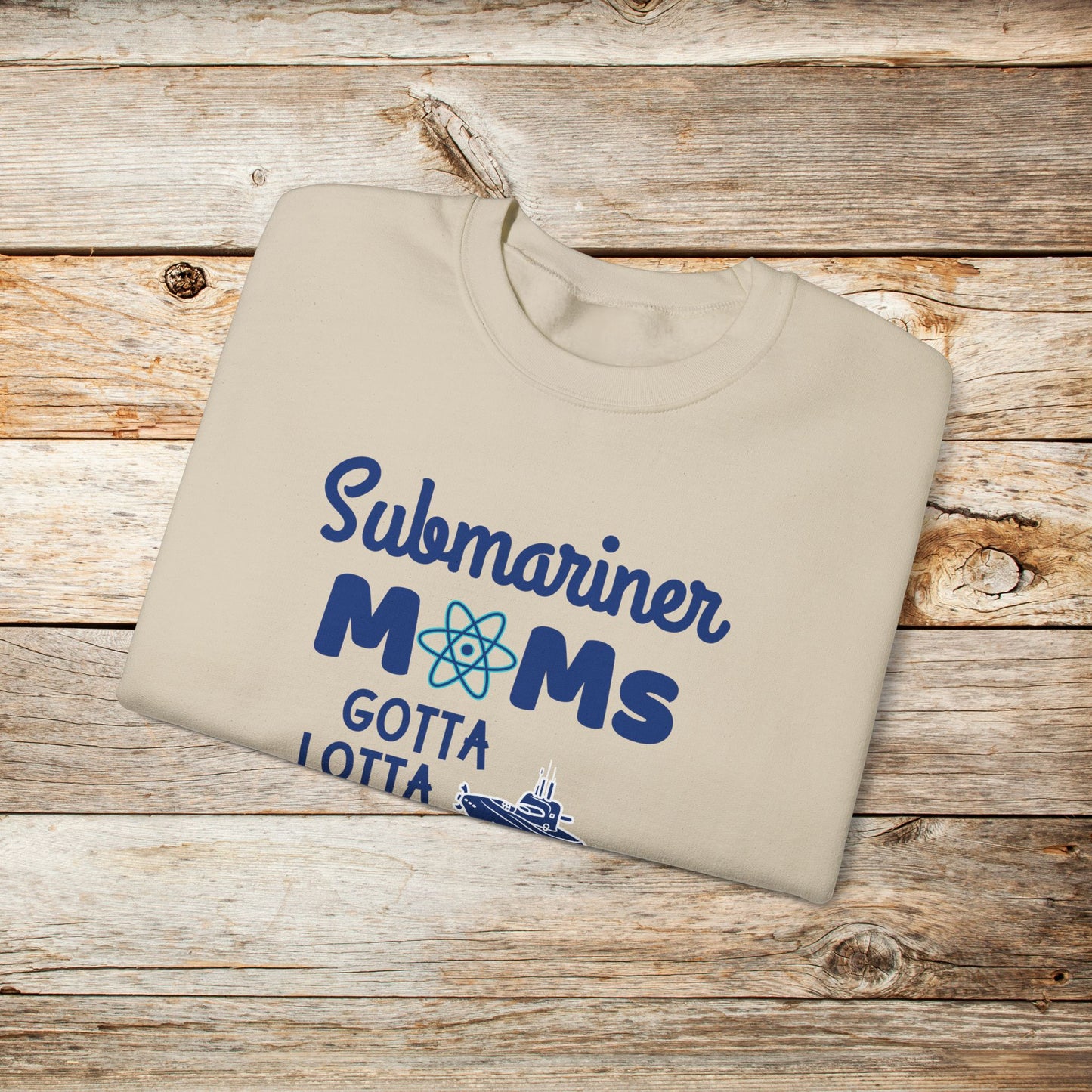 Submariner Moms Gotta Lotta Depth Unisex Crewneck Sweatshirt - Inclusive Sizes S to 5XL