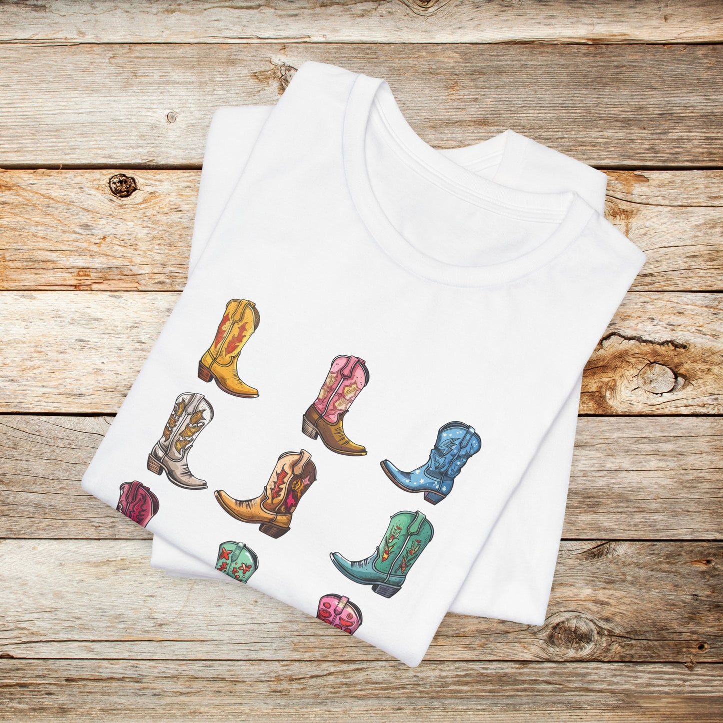 Cowgirl Boots TShirt - Buncha Boots Unisex Crew