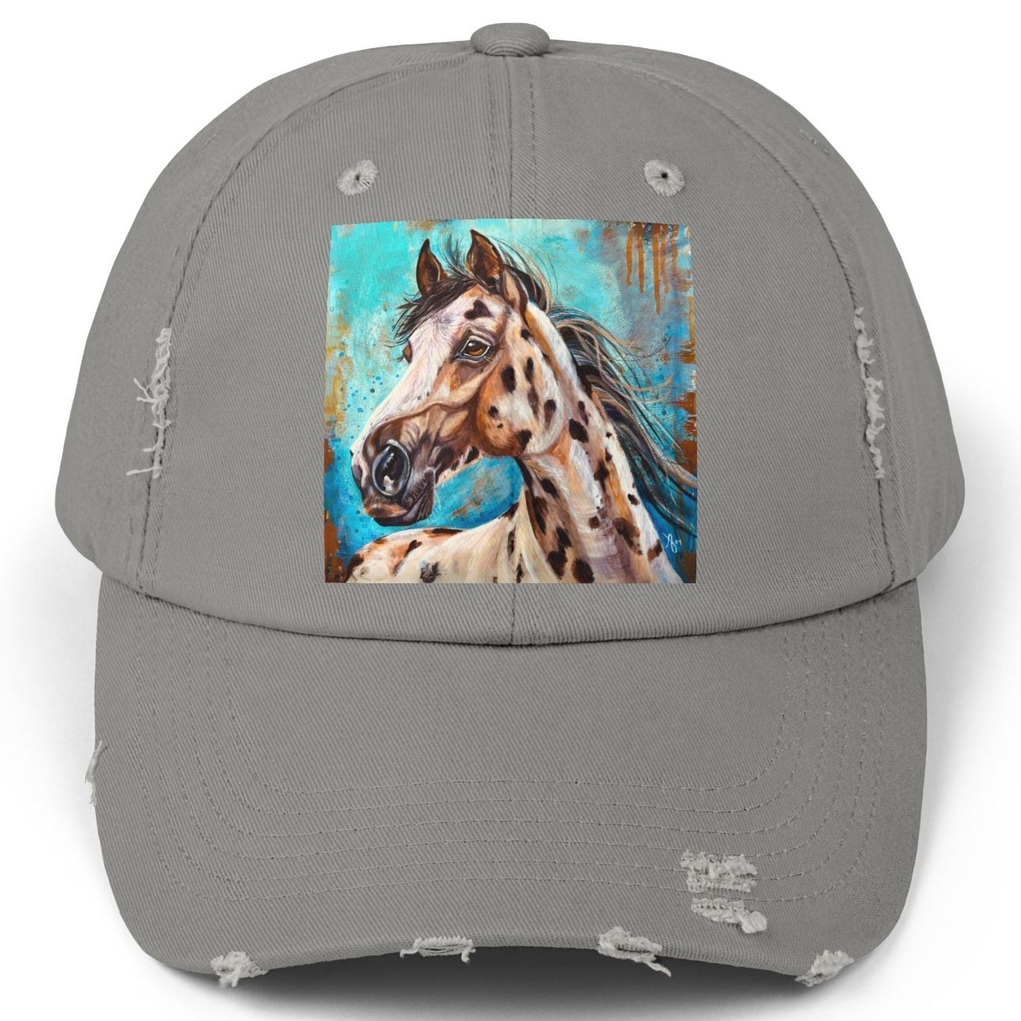 Appaloosa Distressed Hat - Adjustable - Gypsy from Mama Mosaic Artworks