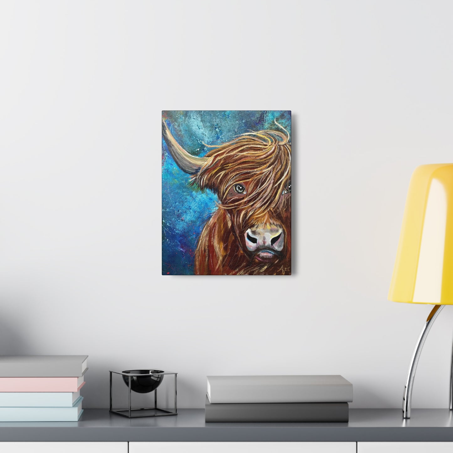 Fine Art Canvas - Highland Bull I Won't Back Down from Mama Mosaic Artworks