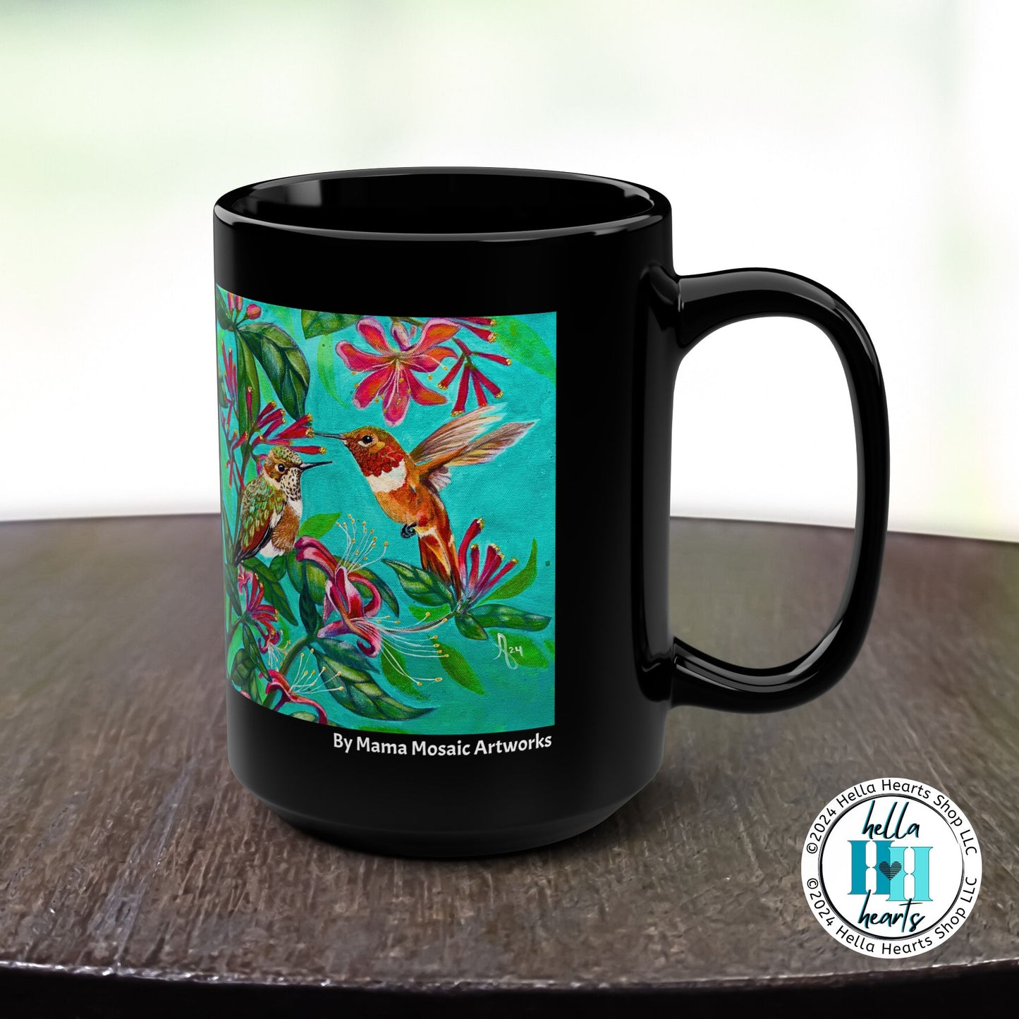 Hummingbirds Mug - Original Art, Rufous Hummingbirds from Mama Mosaic Artworks