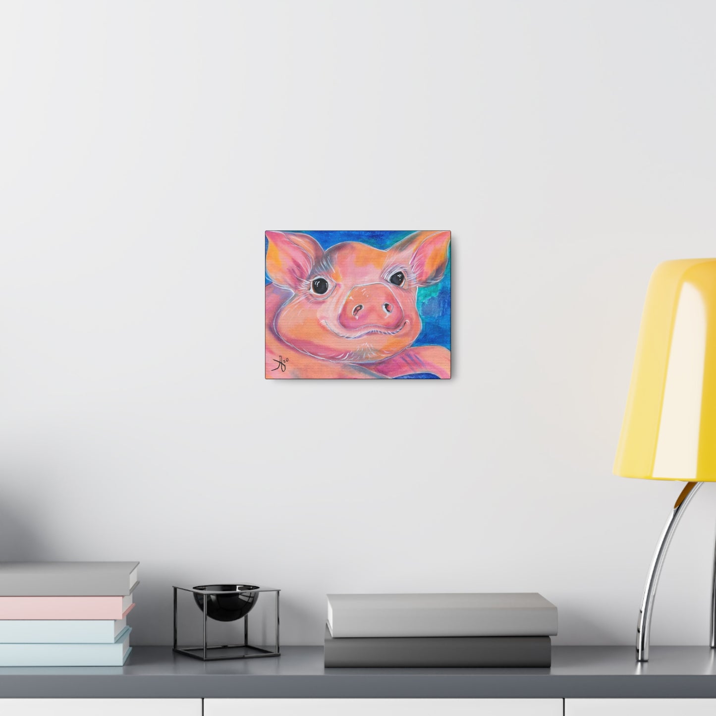 Fine Art Canvas - Piggie from Mama Mosaic Artworks