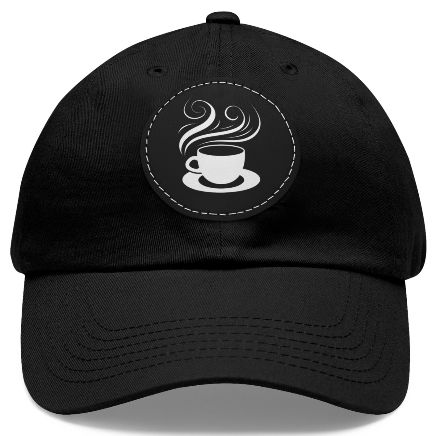 Coffee Cup Lino Style Adjustable Dad Hat