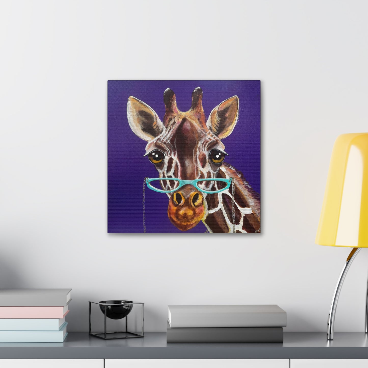 Fine Art Canvas - Read More Optical Giraffe from Mama Mosaic Artworks