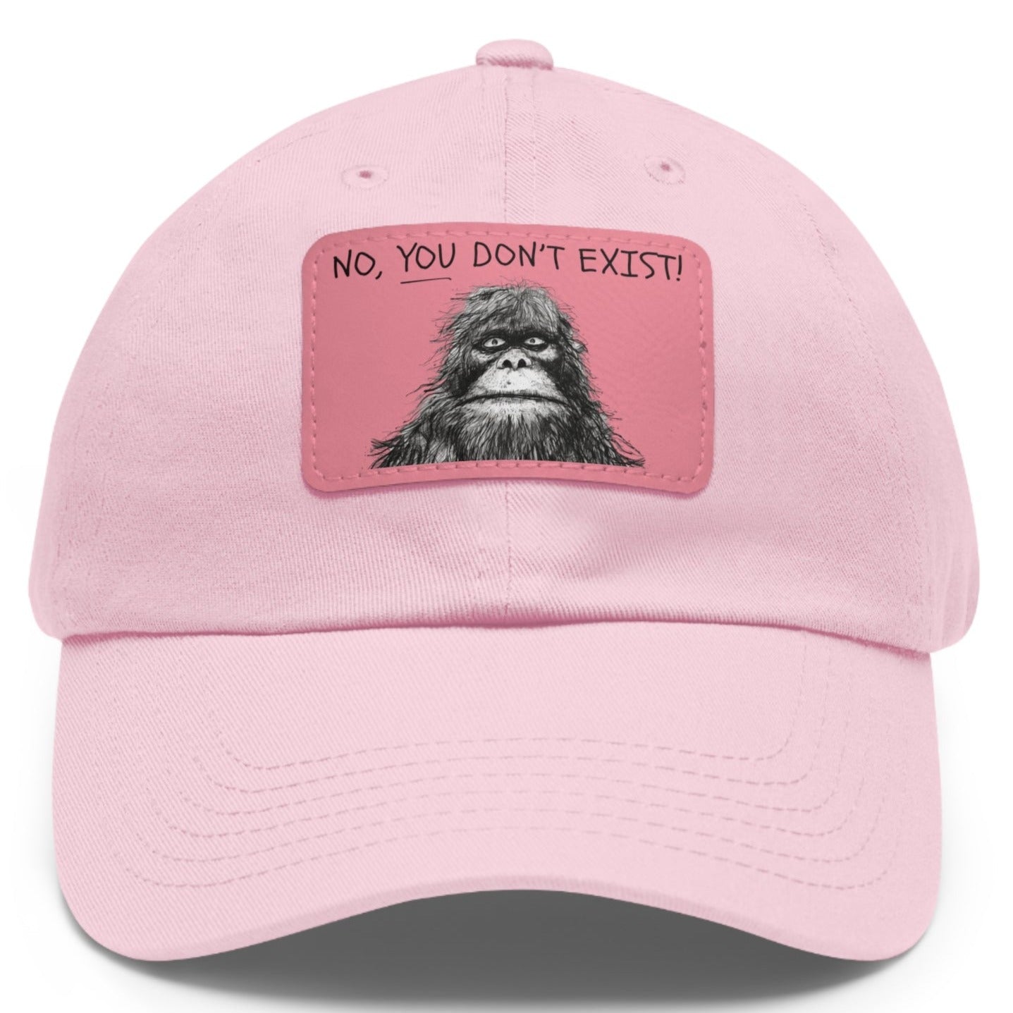 No YOU Don't Exist Funny Sasquatch Adjustable Dad Hat