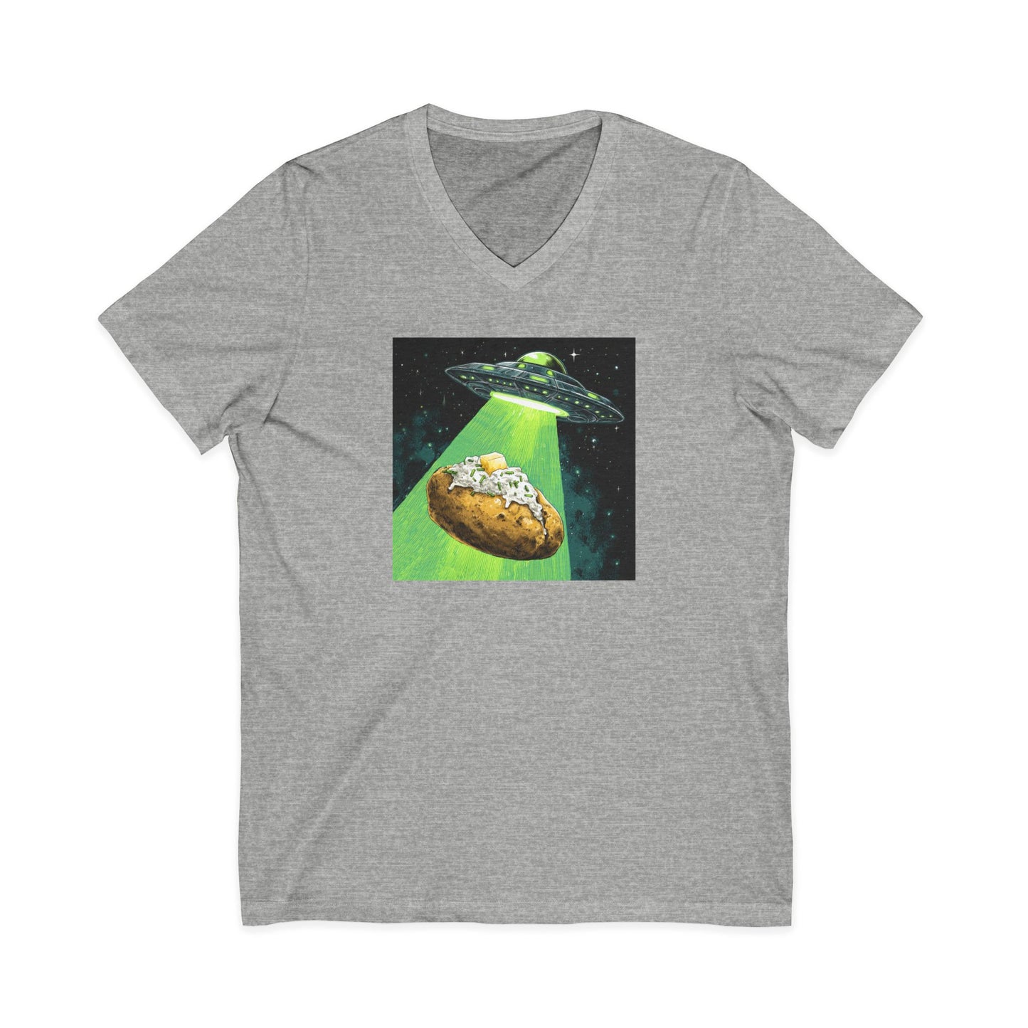 Alien Idaho Baked Potato UFO, V-Neck Tee