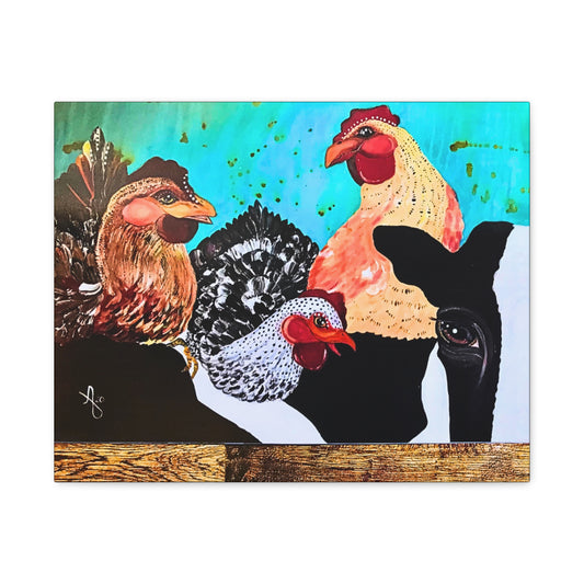 Cows and Chickens Wall Art