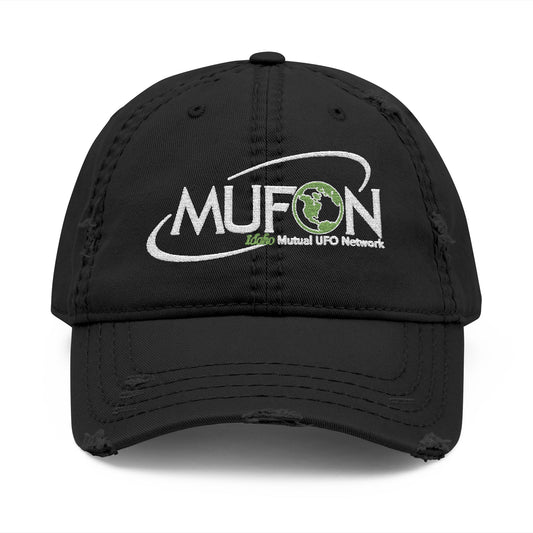 MUFON Distressed Dad Hat with Embroidery